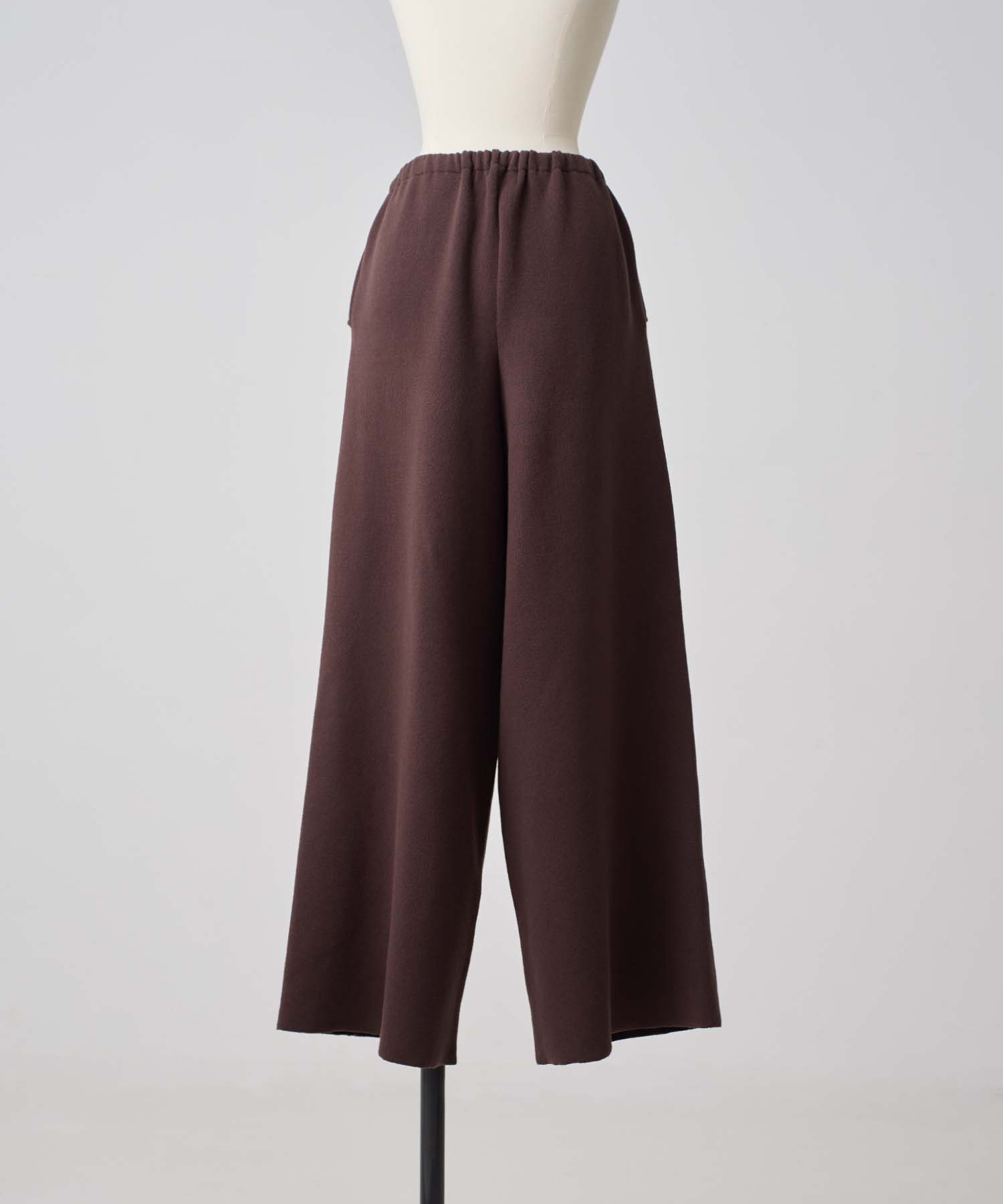 ロゴワイドニットパンツ 26W106 (BROWN)