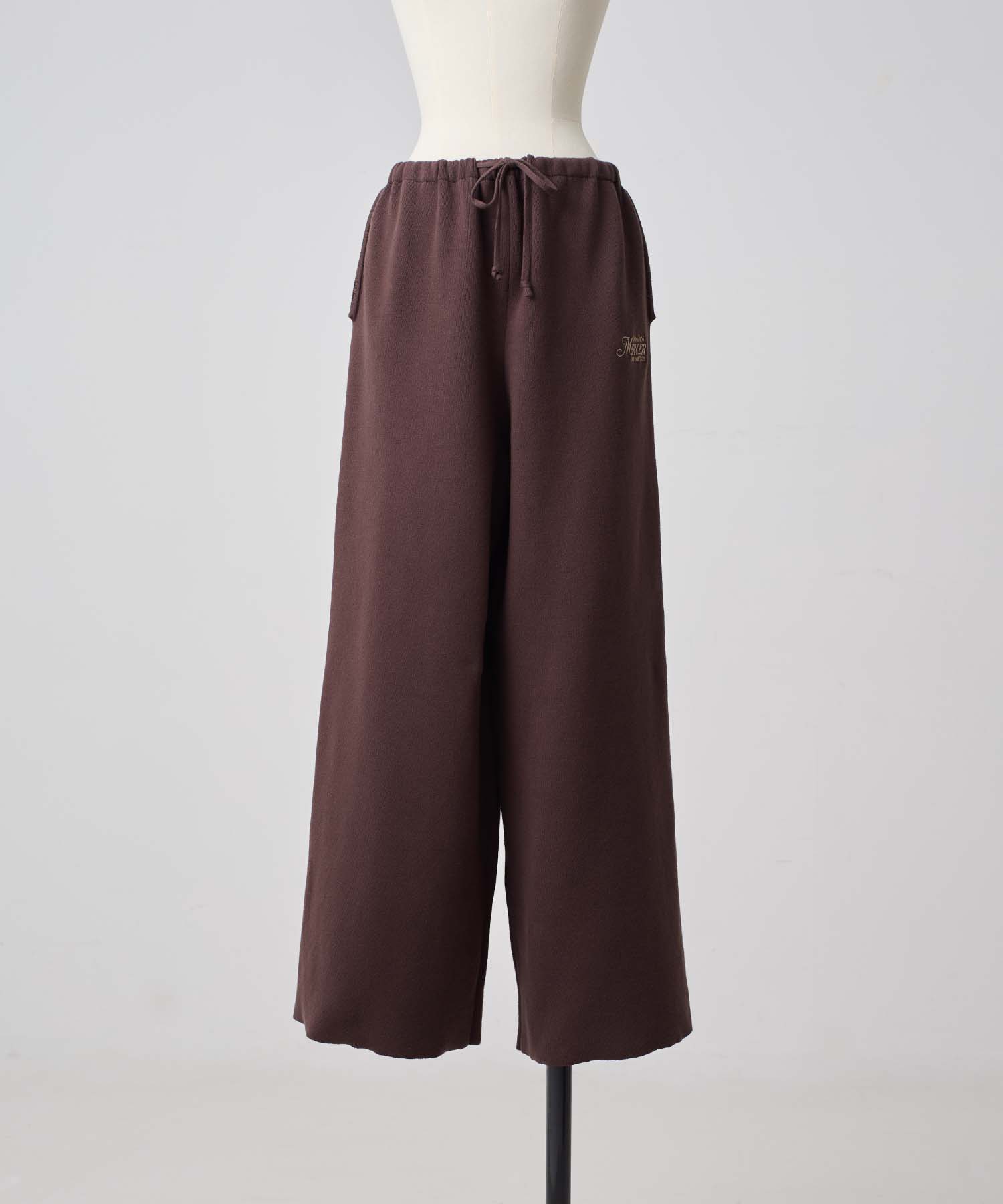 ロゴワイドニットパンツ 26W106 (BROWN)