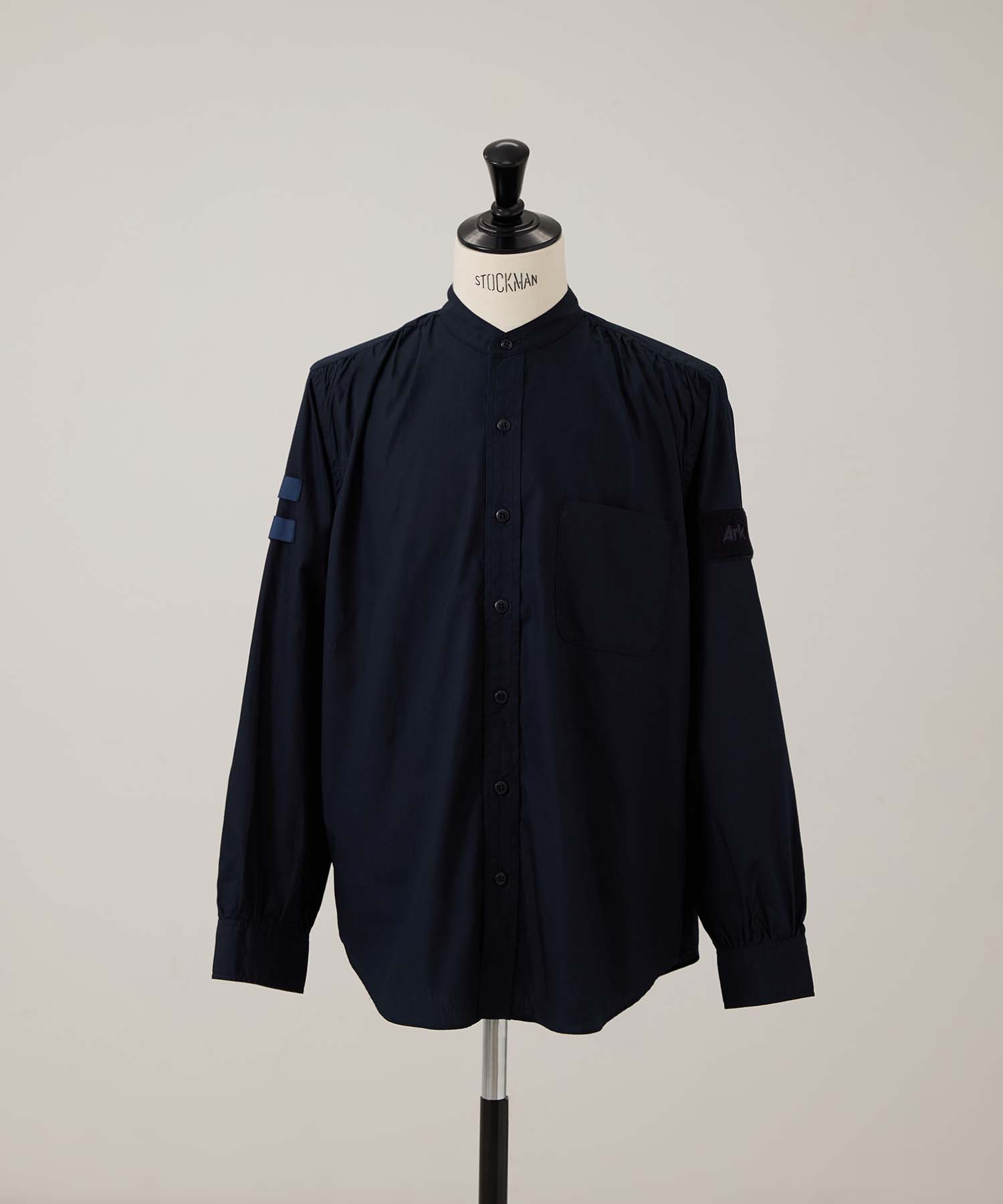 D310RA マンダリンカラーシャツ (DARK NAVY)