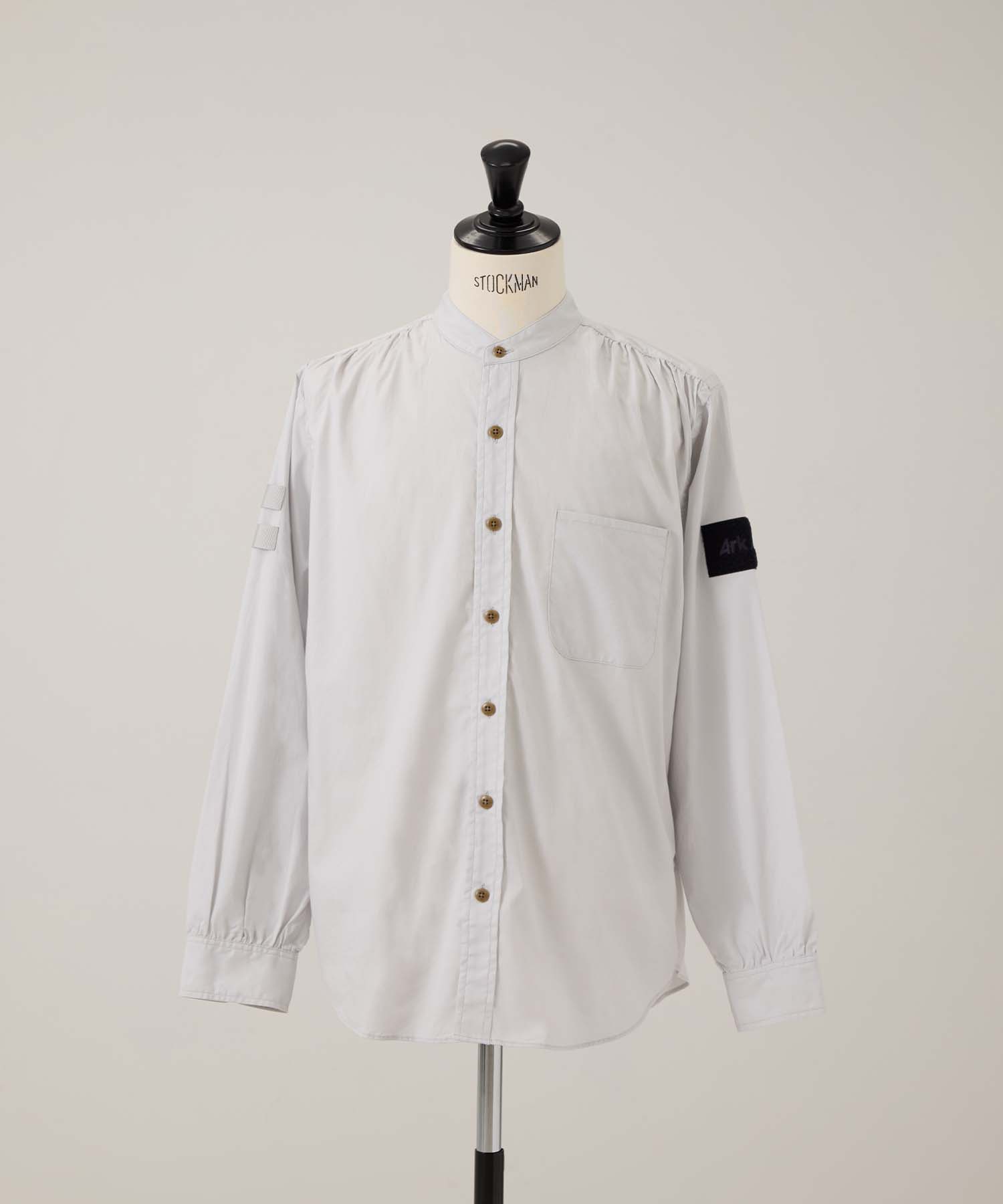 D310RA マンダリンカラーシャツ (LIGHT GREY)