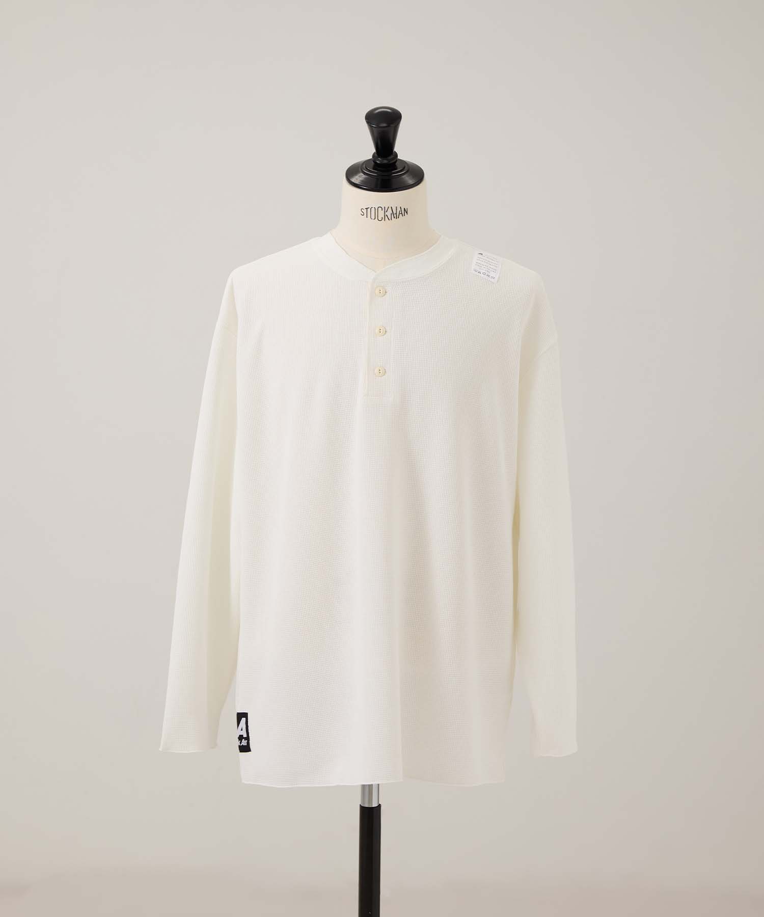 E410RA ワッフルヘンリーシャツ (OFF WHITE)