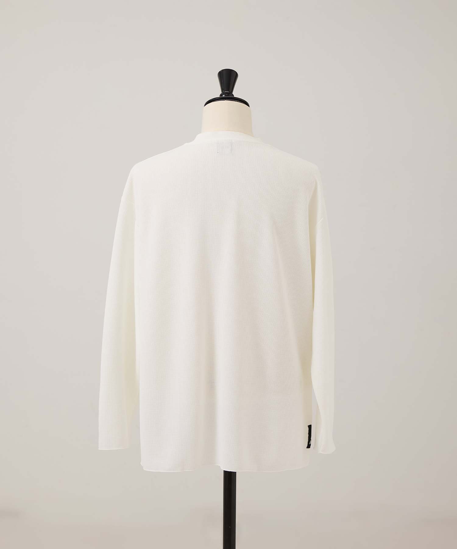 E410RA ワッフルヘンリーシャツ (OFF WHITE)