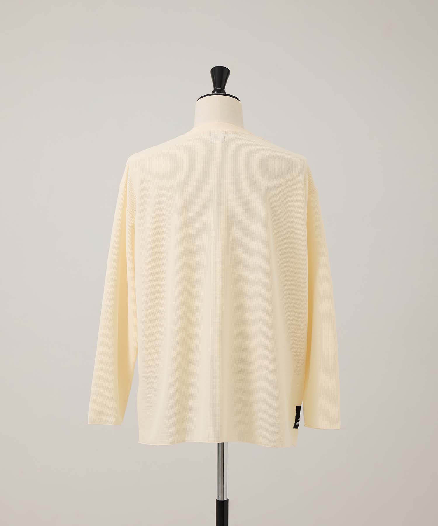E410RA ワッフルヘンリーシャツ (CREAM)