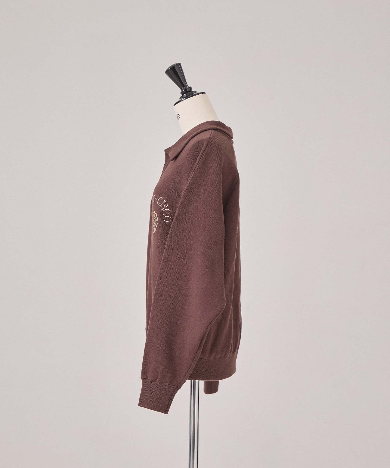 スキッパーロゴニット 26W102 (BROWN)
