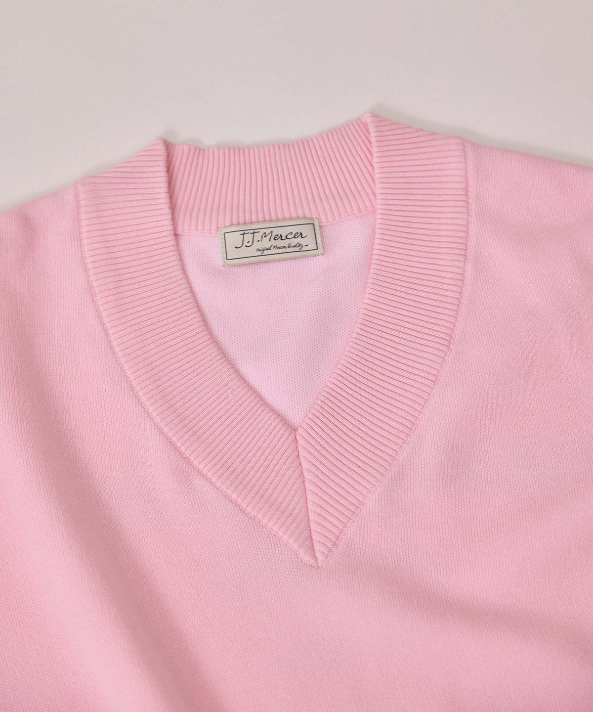 Vネックバックロゴニット 26W100 (PINK)