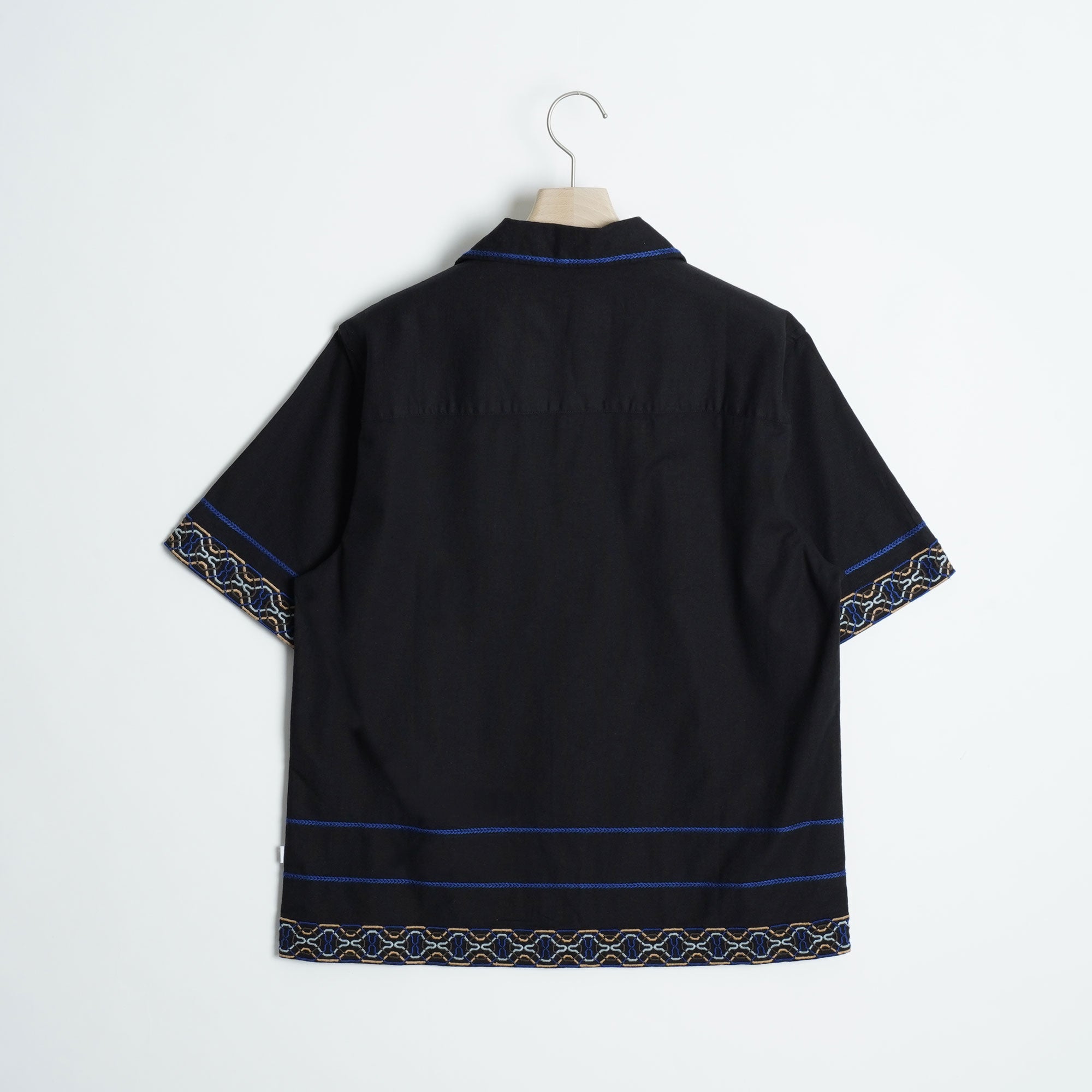 ディドコットシャツ BORDER PLACEMENT (BLACK/BLUE)