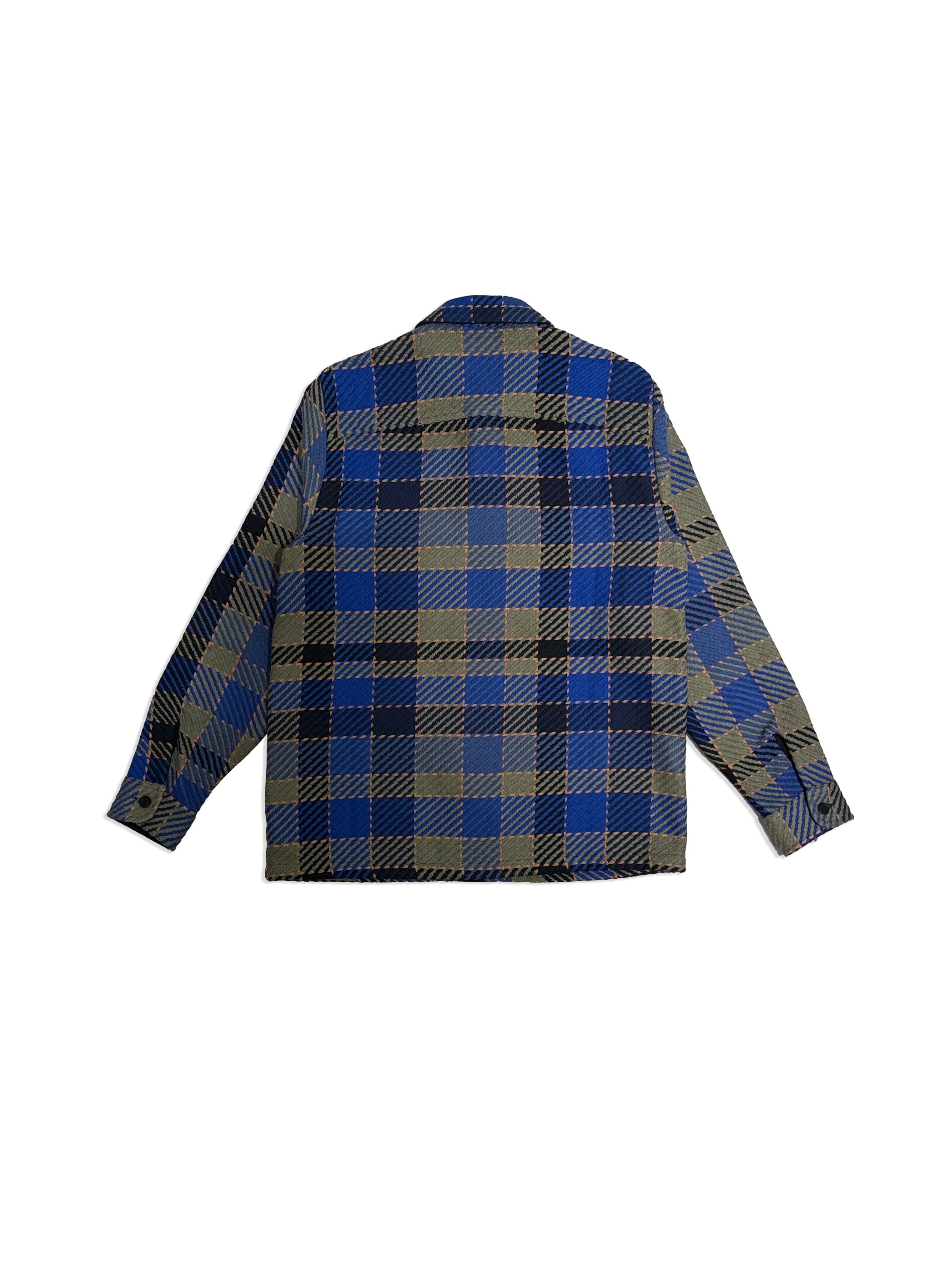 オーバーシャツ PIKE CHECK (BULE/KHAKI)