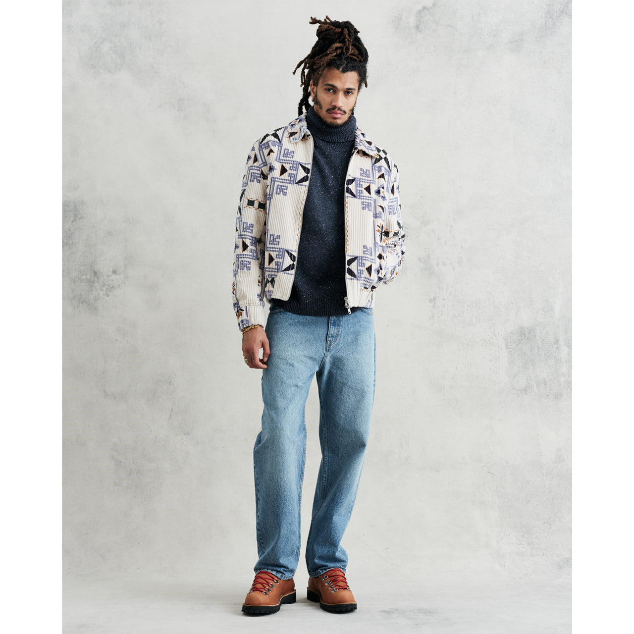 カルタジャケット プリントコードジオ (ECRU/ MULTI)