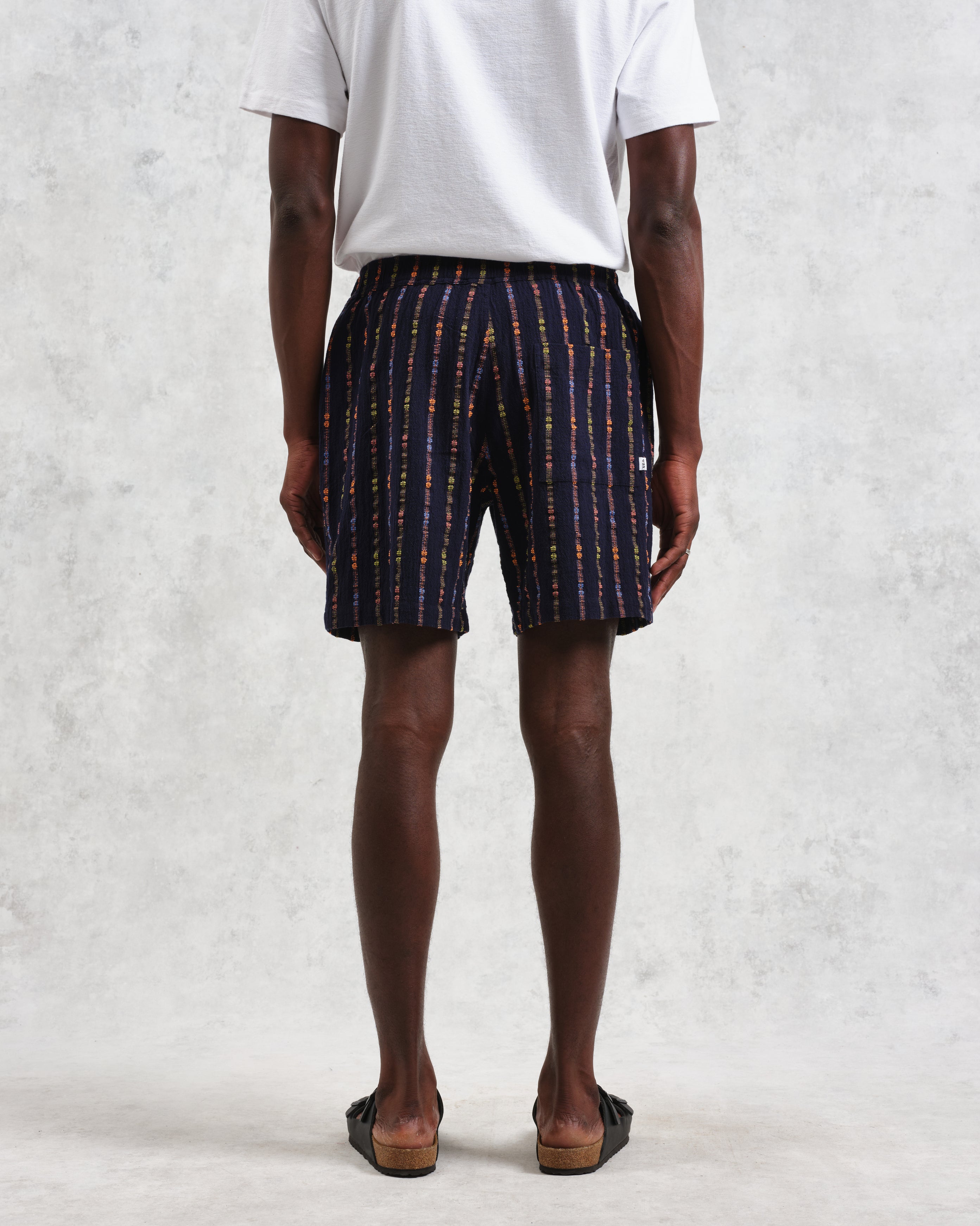 カートショーツ MULTI LOOM STRIPE (NAVY/ORANGE)