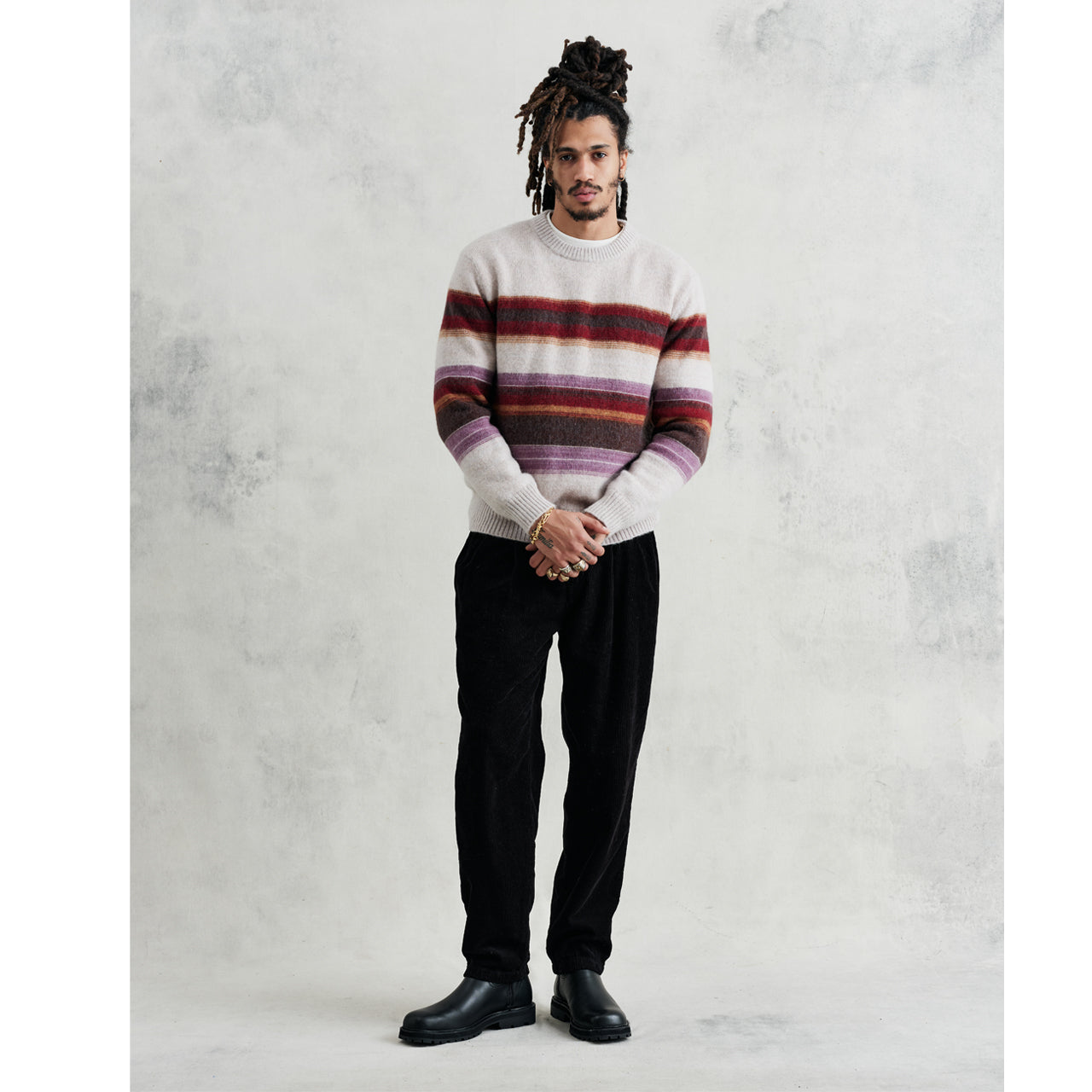 ワイルドクルー ブラッシュストライプ (OATMEAL MULTI)