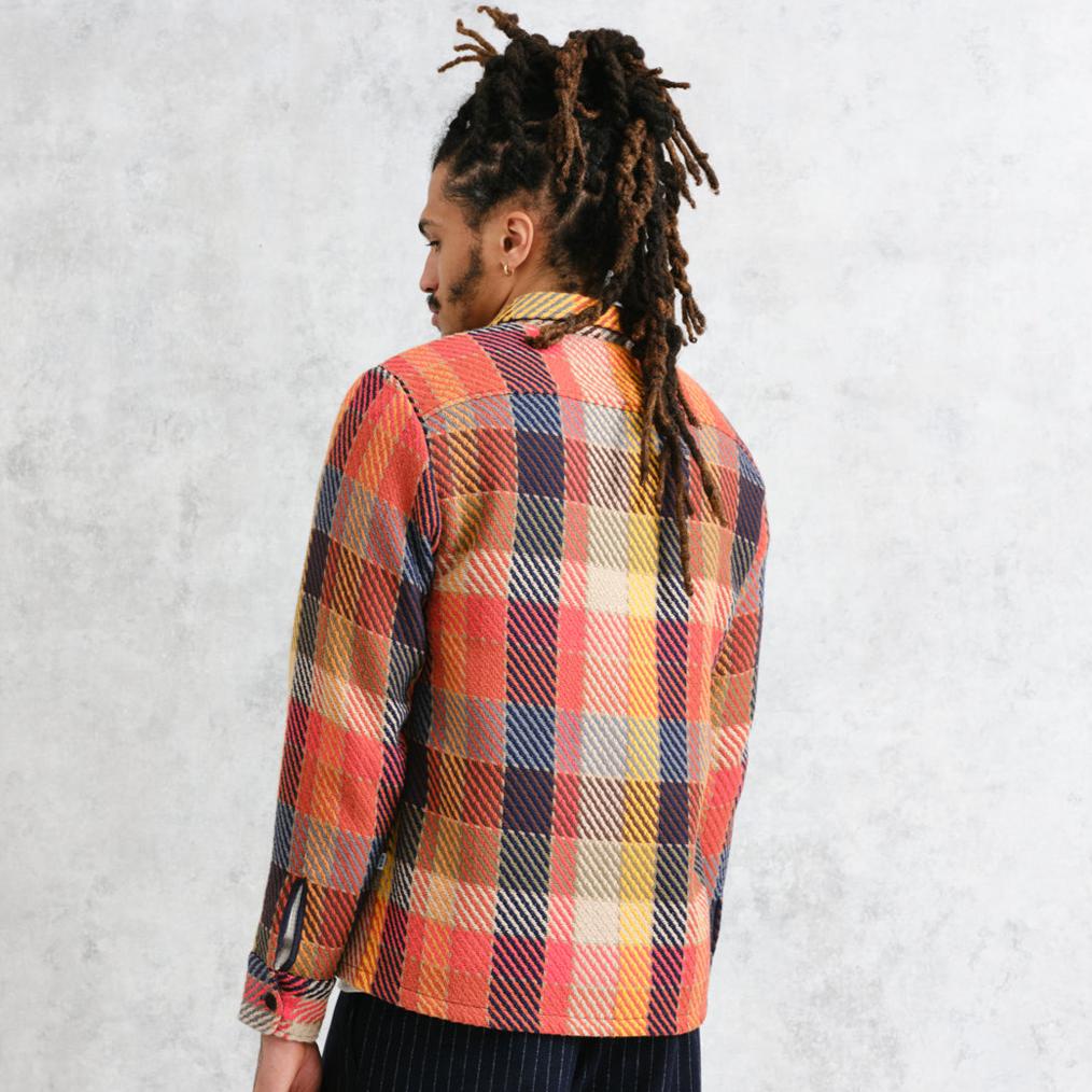 オーバーシャツ PIKE CHECK (ORANGE MULTI) - グリニッジ オンラインストア