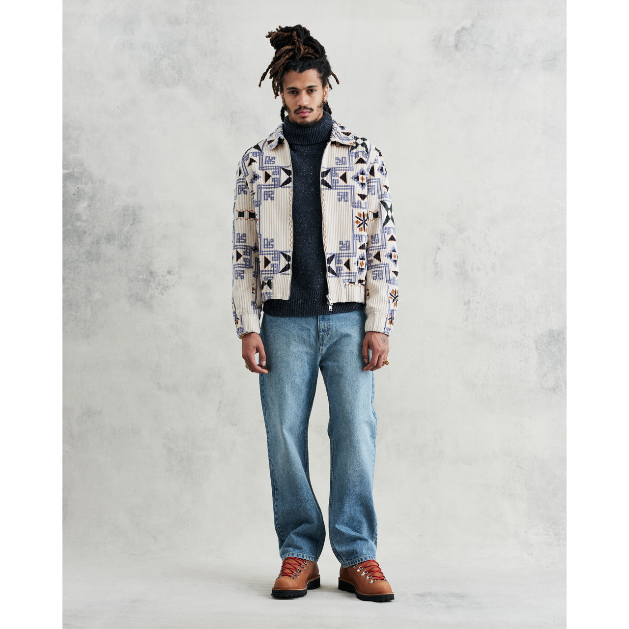 カルタジャケット プリントコードジオ (ECRU/ MULTI)