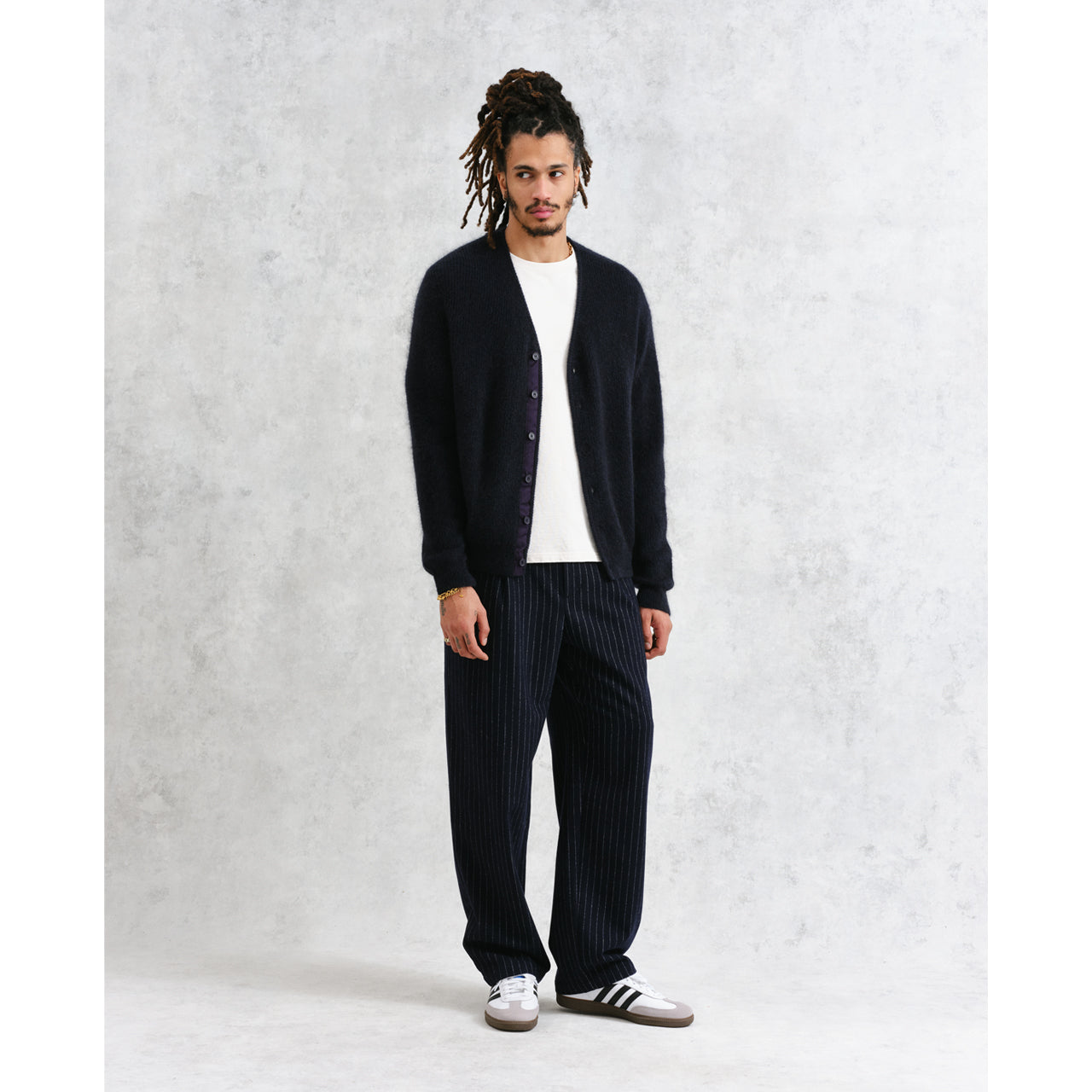 アルバンカーディガン モヘア (NAVY)