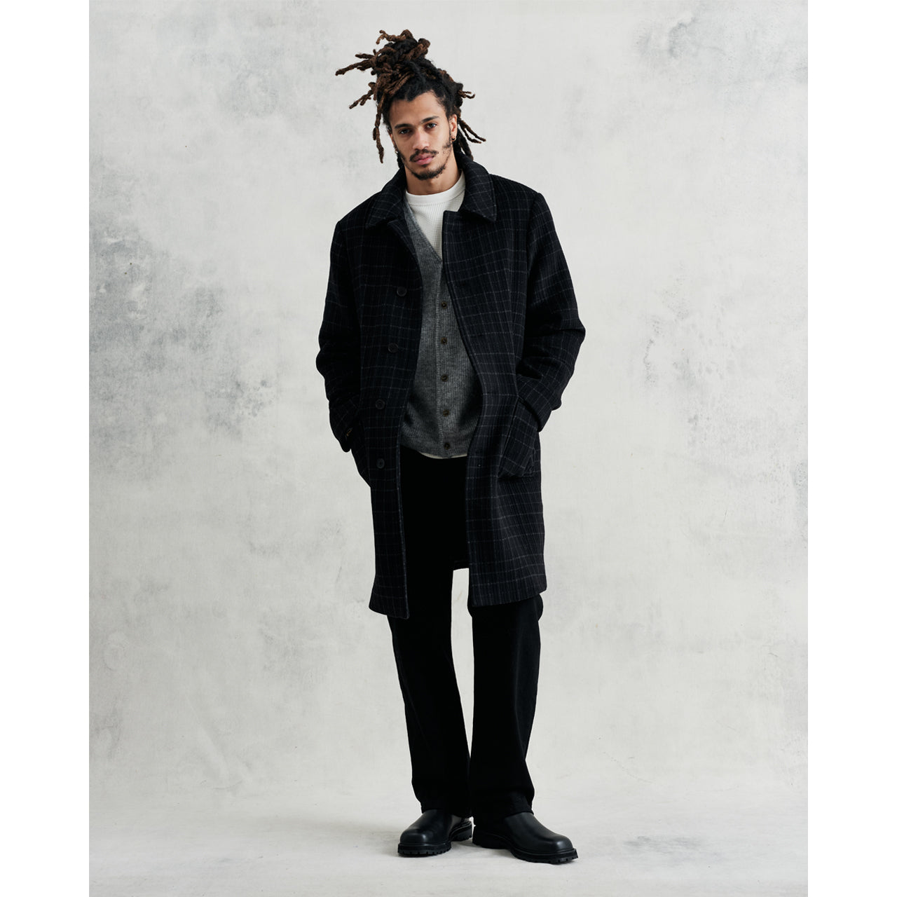 アルバンカーディガン モヘア (GREY MARL) KNT-ALB-BLO-GRM ワックスロンドンwax london