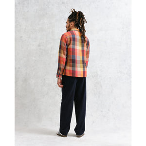 オーバーシャツ PIKE CHECK (ORANGE MULTI)