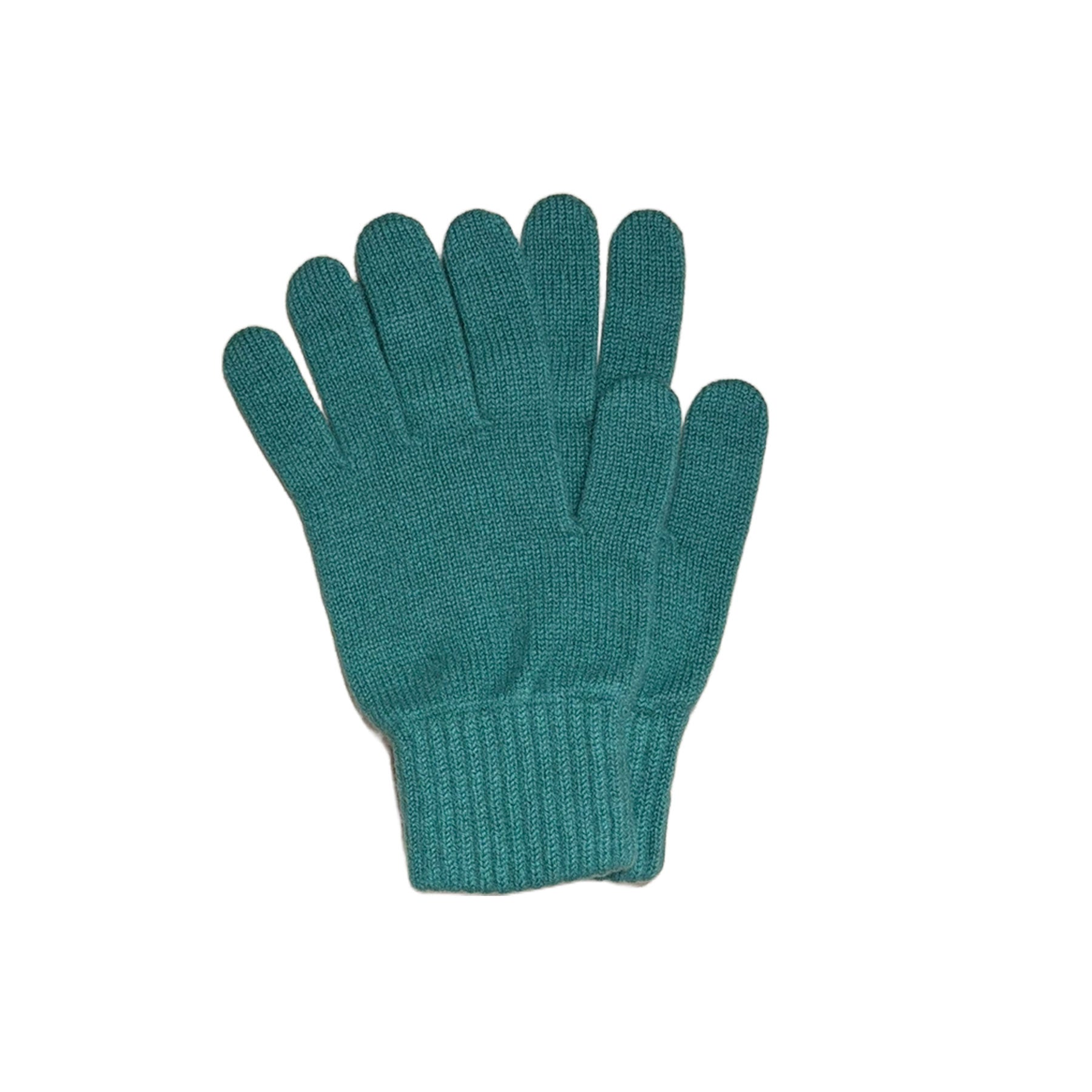 メンズ カシミヤプレーンニットグローブ_K03 (エメラルドグリーン)