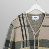 アルバンカーディガン PLAID CHECK (NATURAL/GREEN)