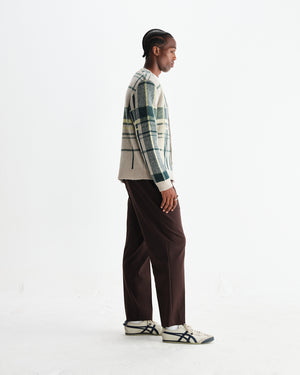 アルバンカーディガン PLAID CHECK (NATURAL/GREEN)