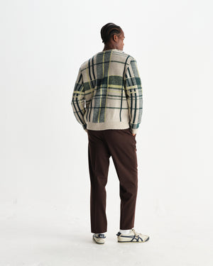アルバンカーディガン PLAID CHECK (NATURAL/GREEN)