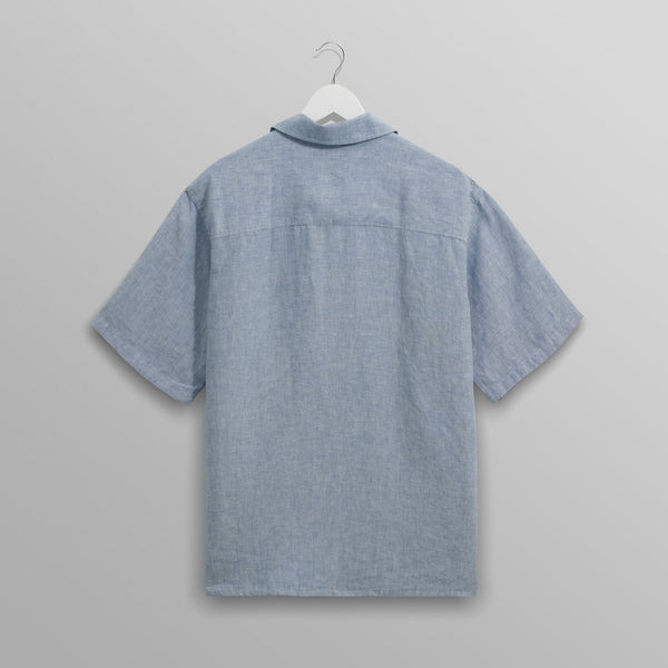 【予約】バートレットシャツ TWO TONE LINEN (BLUE)