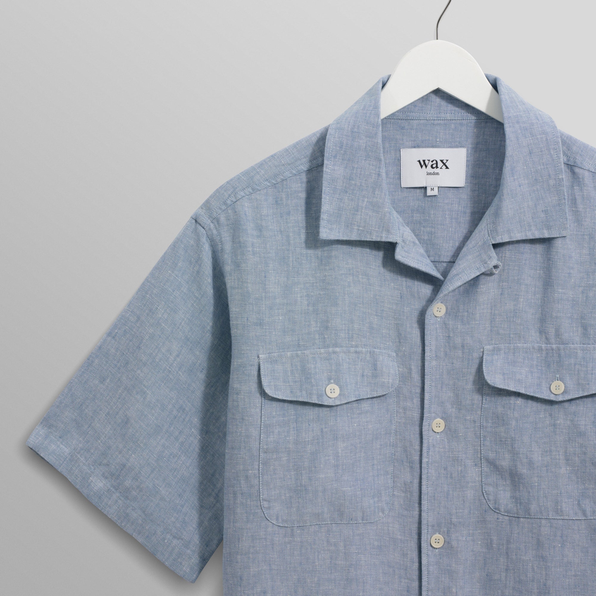 バートレットシャツ TWO TONE LINEN (BLUE)