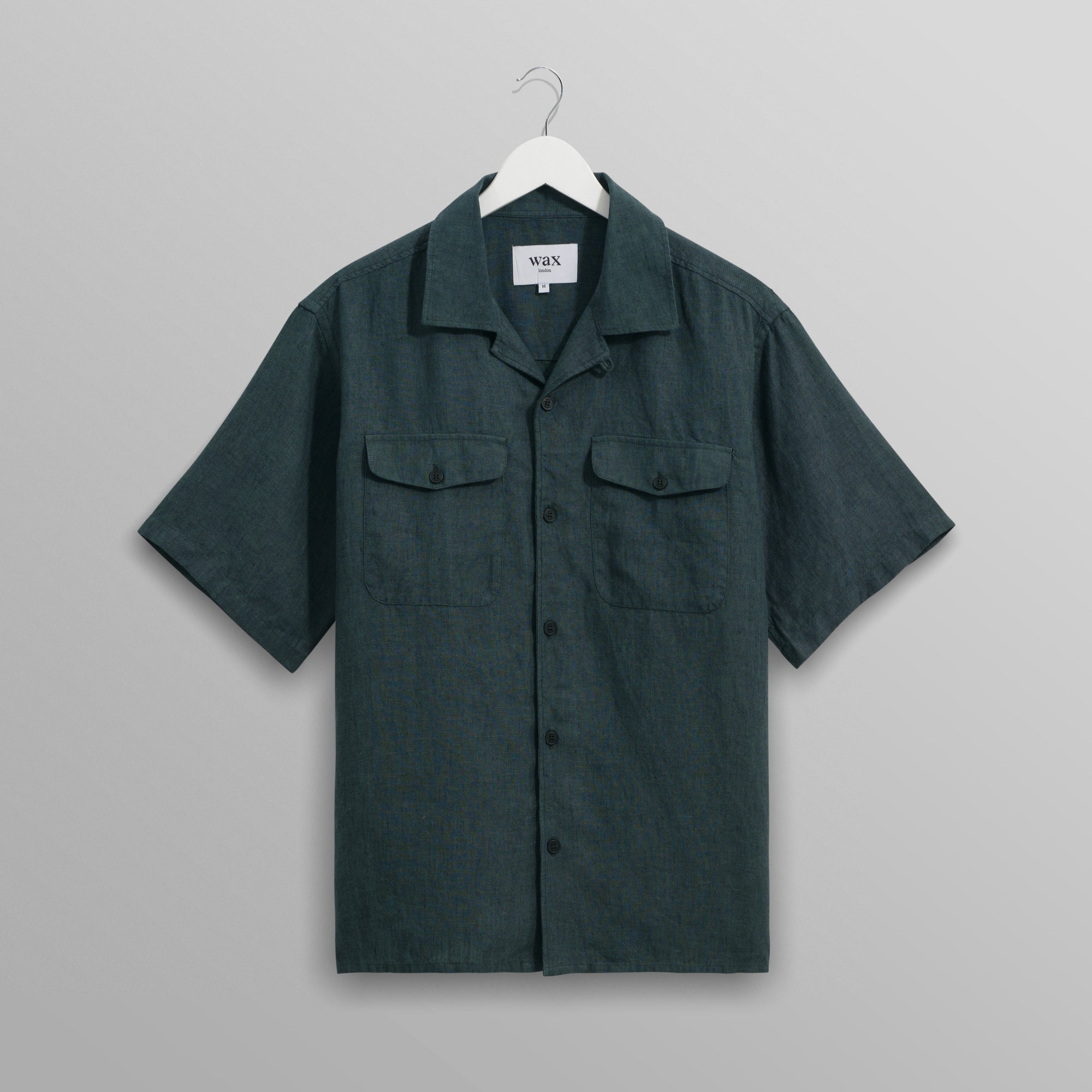 バートレットシャツ TWO TONE LINEN (DARK-GREEN)