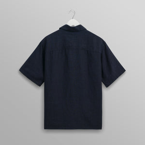 【予約】バートレットシャツ TWO TONE LINEN (NAVY)