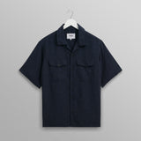 【予約】バートレットシャツ TWO TONE LINEN (NAVY)