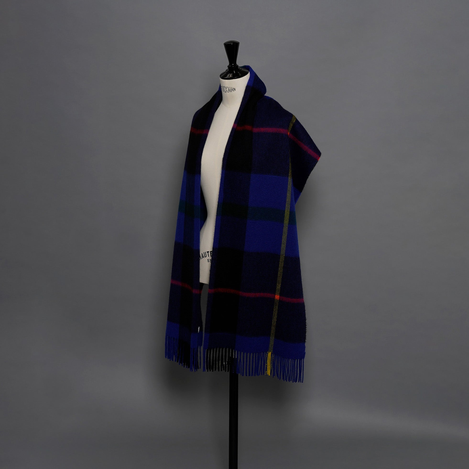  カシミヤストール タータン（ブルー）70x190_CPG60371  Joshua Ellis