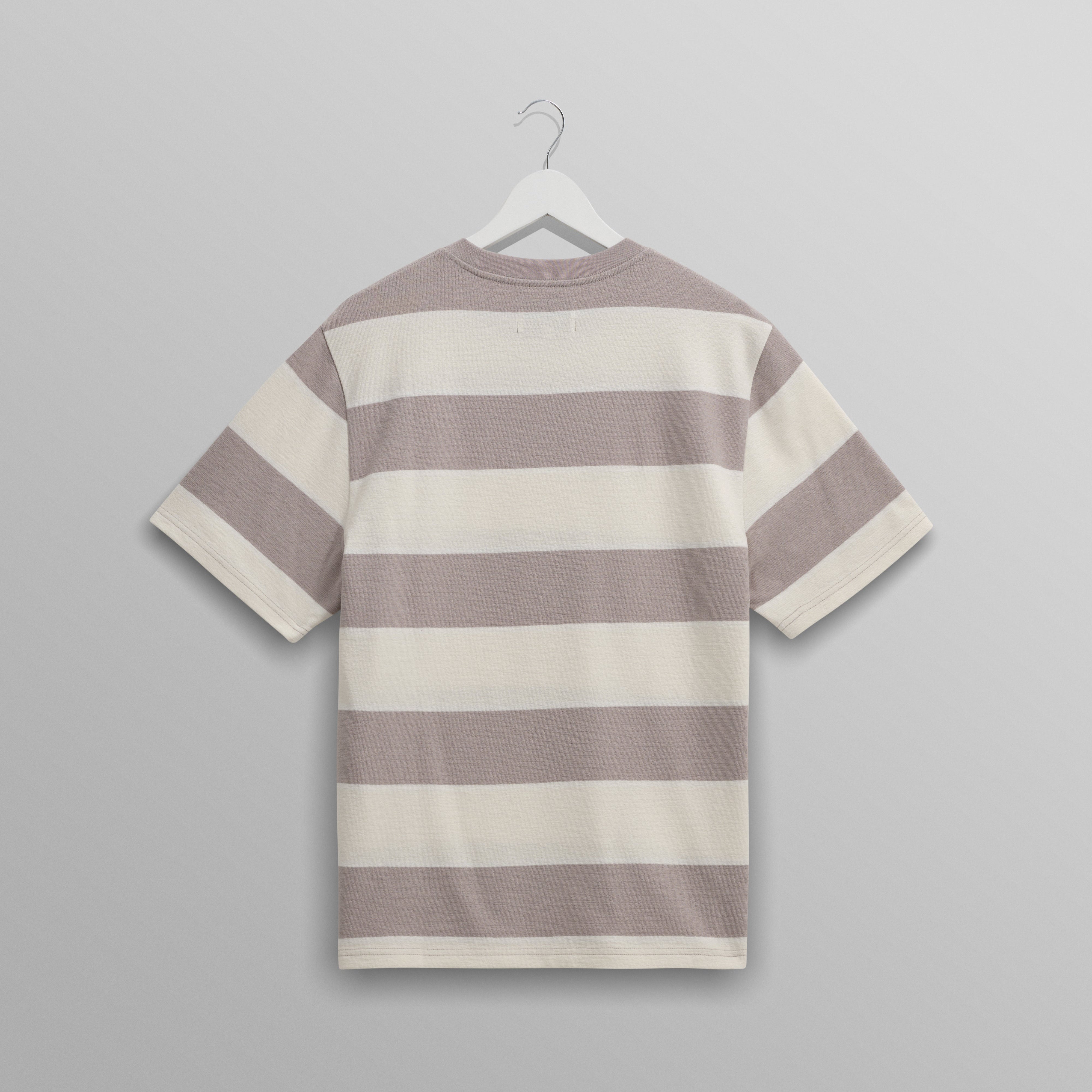 ディーンショートスリーブTシャツ BLOCK STRIPE (CLAY/ECRU)