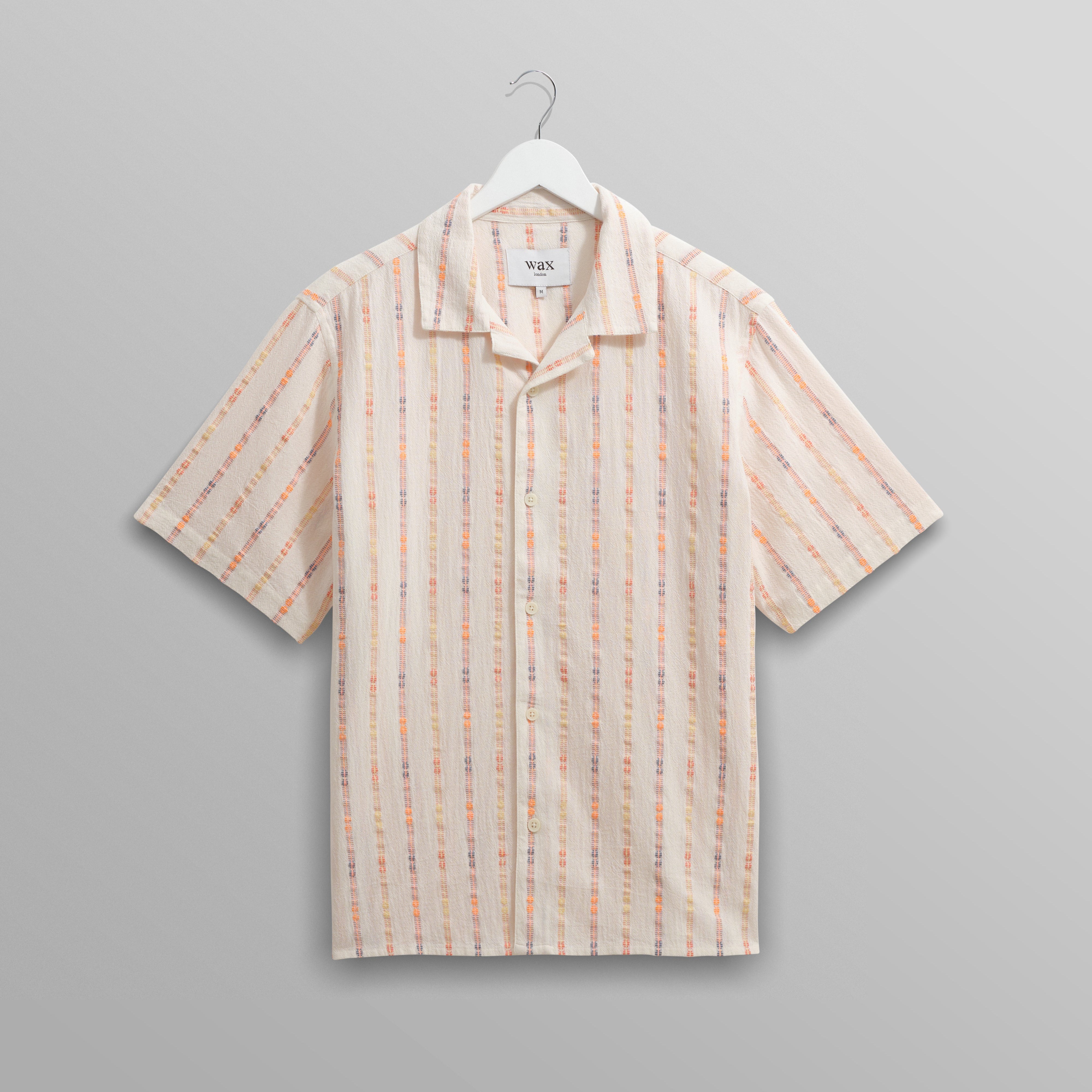 ディドコットシャツ MULTI LOOM STRIPE (ECRU/ORANGE)