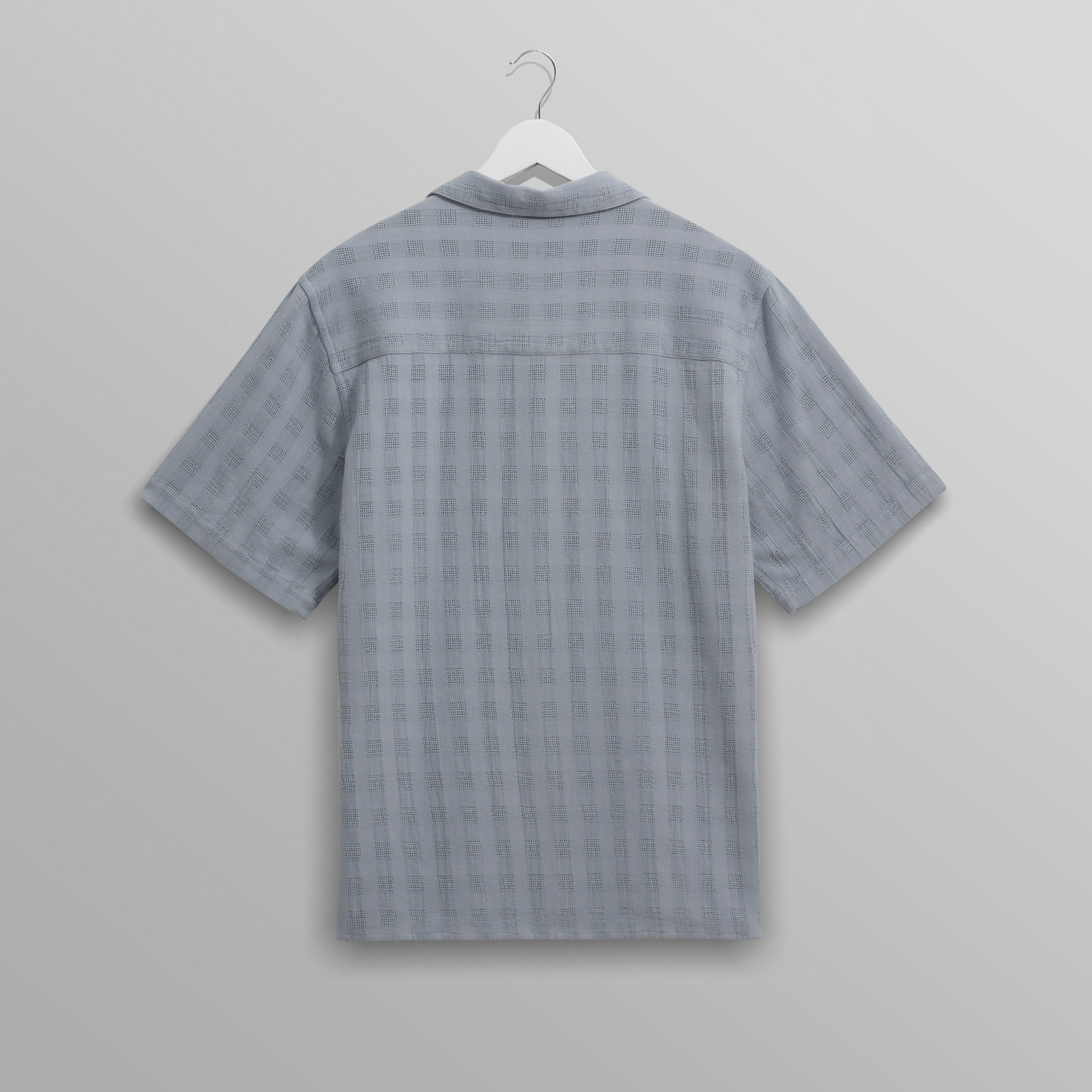 ディドコットシャツ OPEN WEAVE GRID (PALE BLUE)