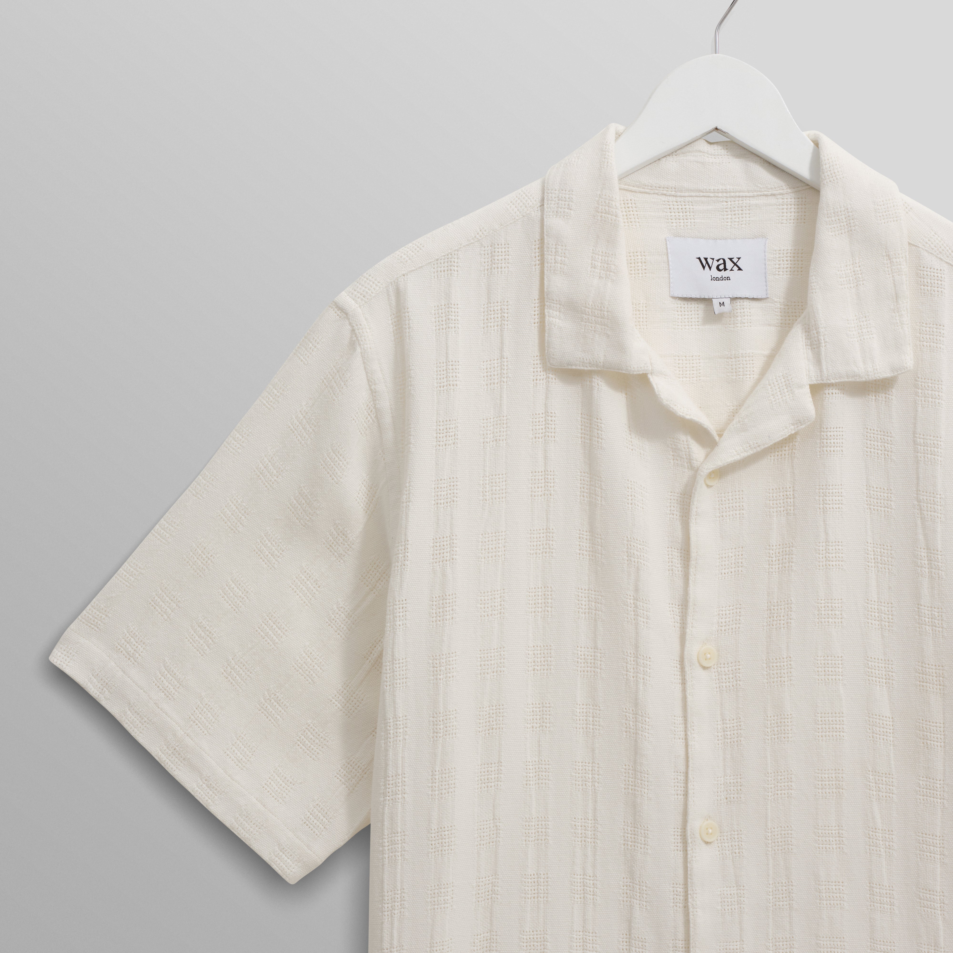 ディドコットシャツ OPEN WEAVE GRID (ECRU)