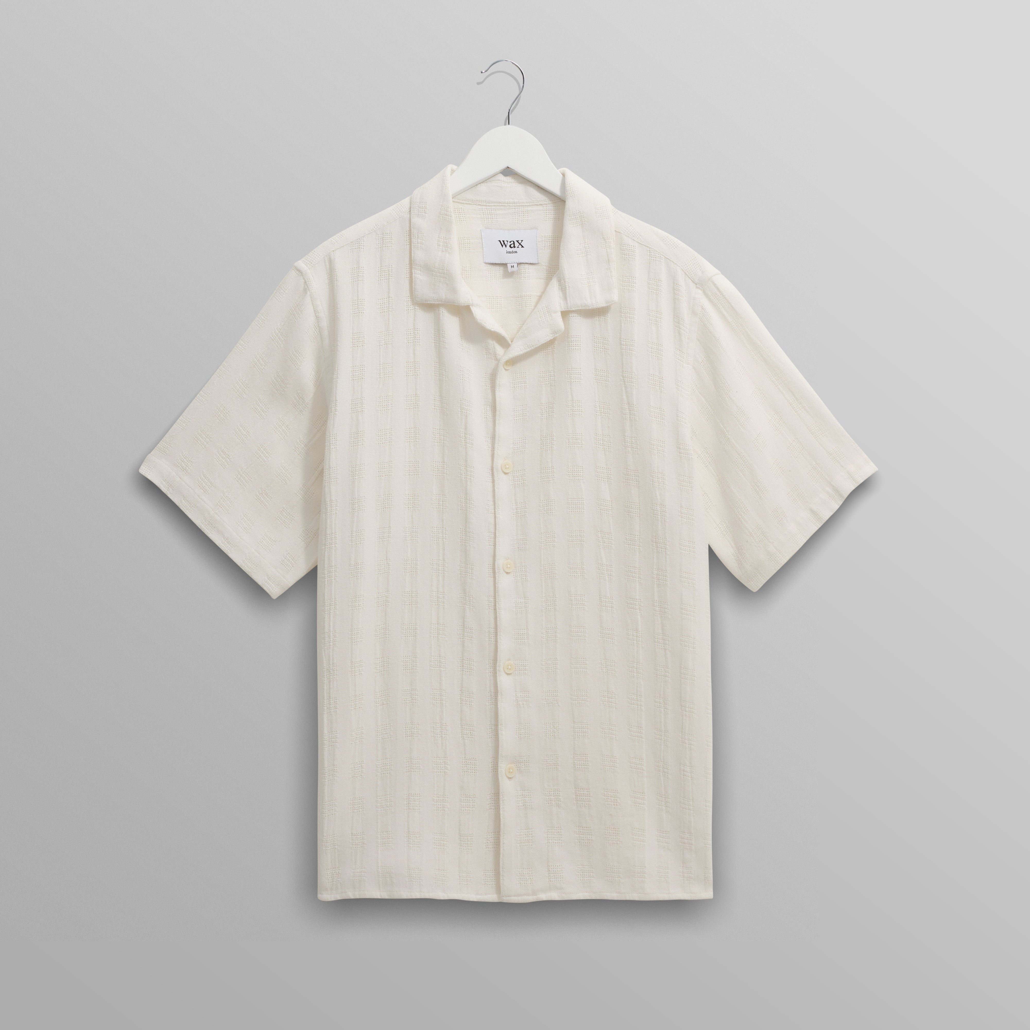 ディドコットシャツ OPEN WEAVE GRID (ECRU)