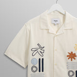 ディドコットシャツ ABSTRACT APPLIQUE (ECRU/MULTI)