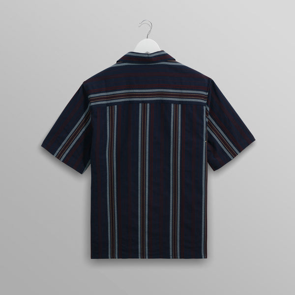 【予約】ディドコットシャツ COTTON DOBBY STRIPE (NAVY/MULTI)