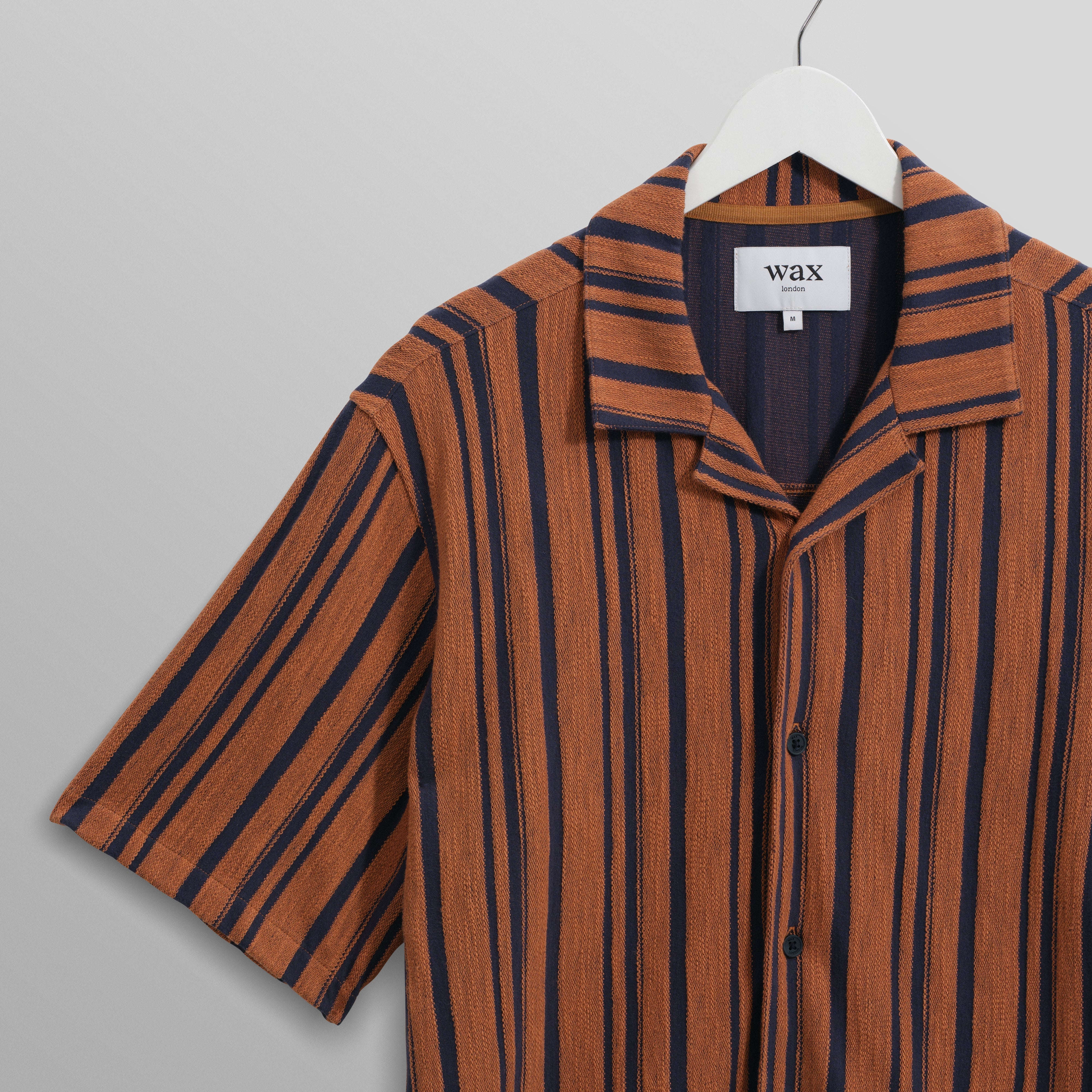 ディドコットシャツ REBERSE TERRY (RUST/NAVY)