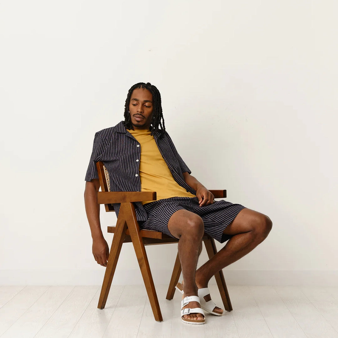 【ワックスロンドン】カーゴショート（MIDNIGHTストライプ）| wax london