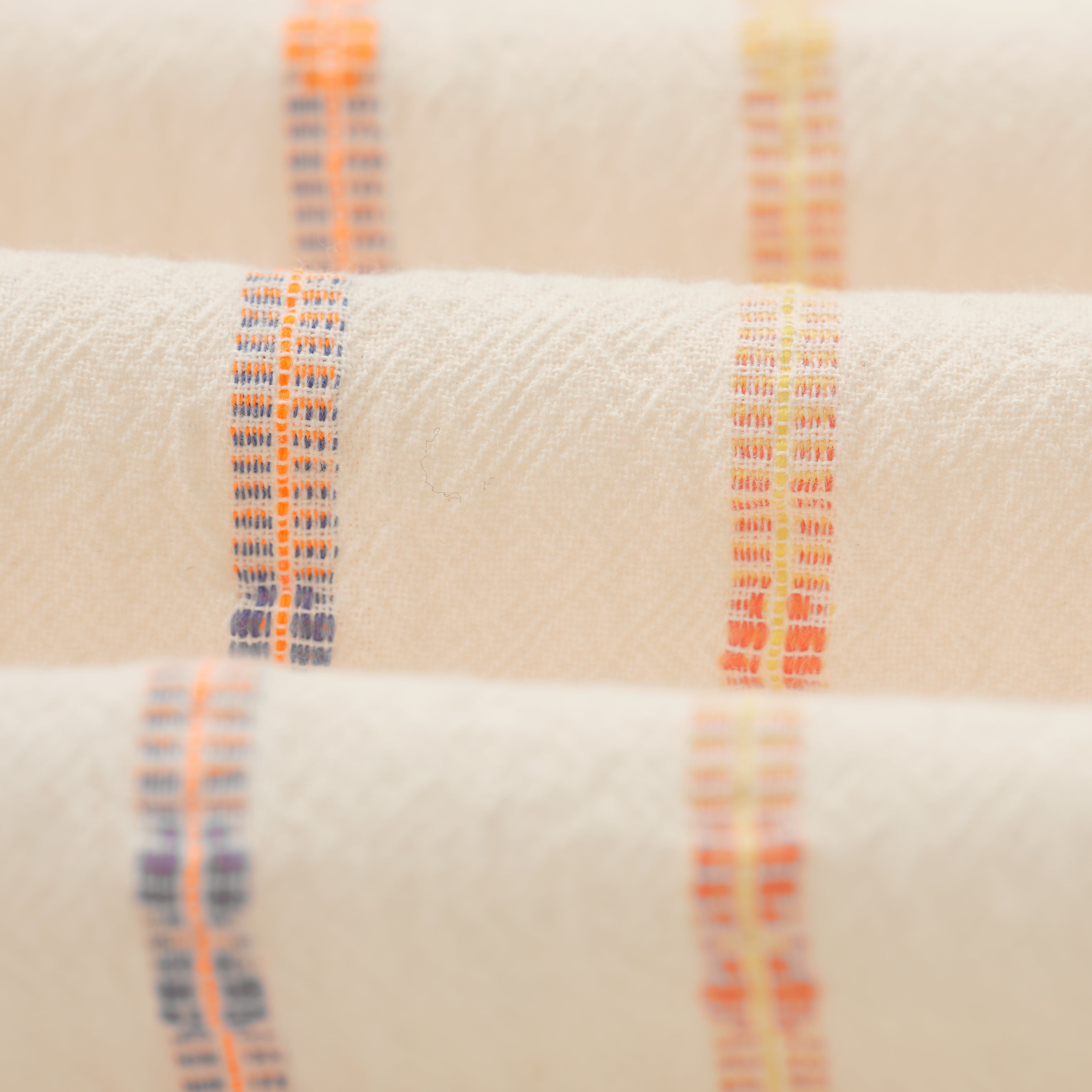 ディドコットシャツ MULTI LOOM STRIPE (ECRU/ORANGE)