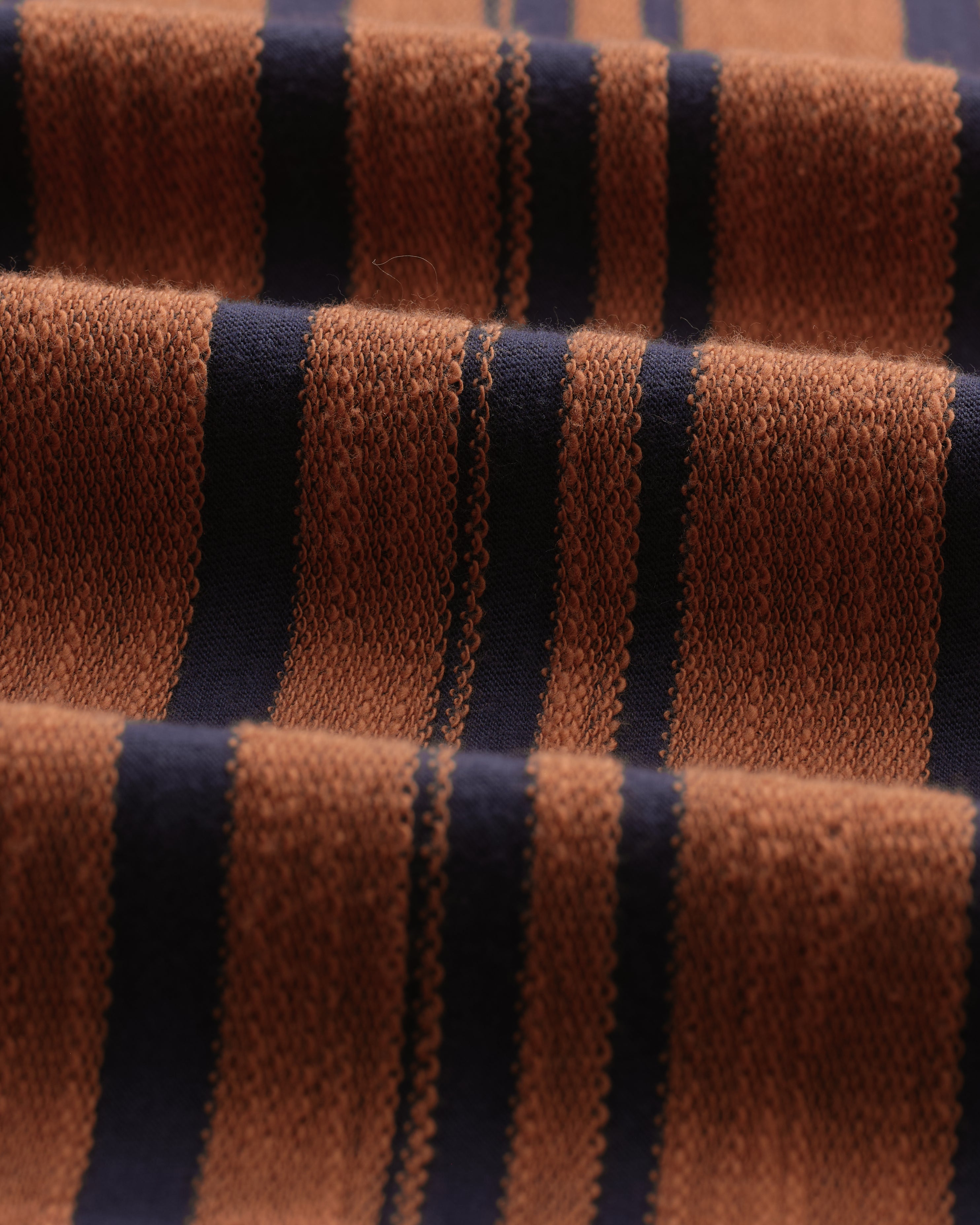 ディドコットシャツ REBERSE TERRY (RUST/NAVY)