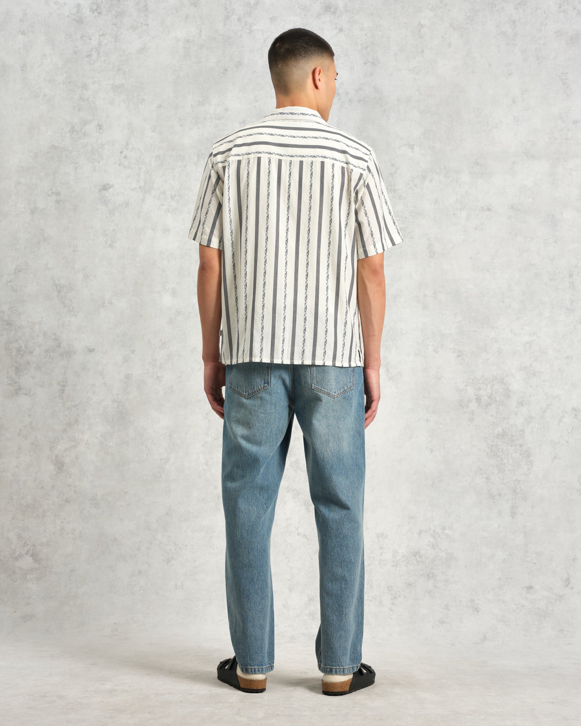 ディドコットシャツ FLECK STRIPE (ECRU)