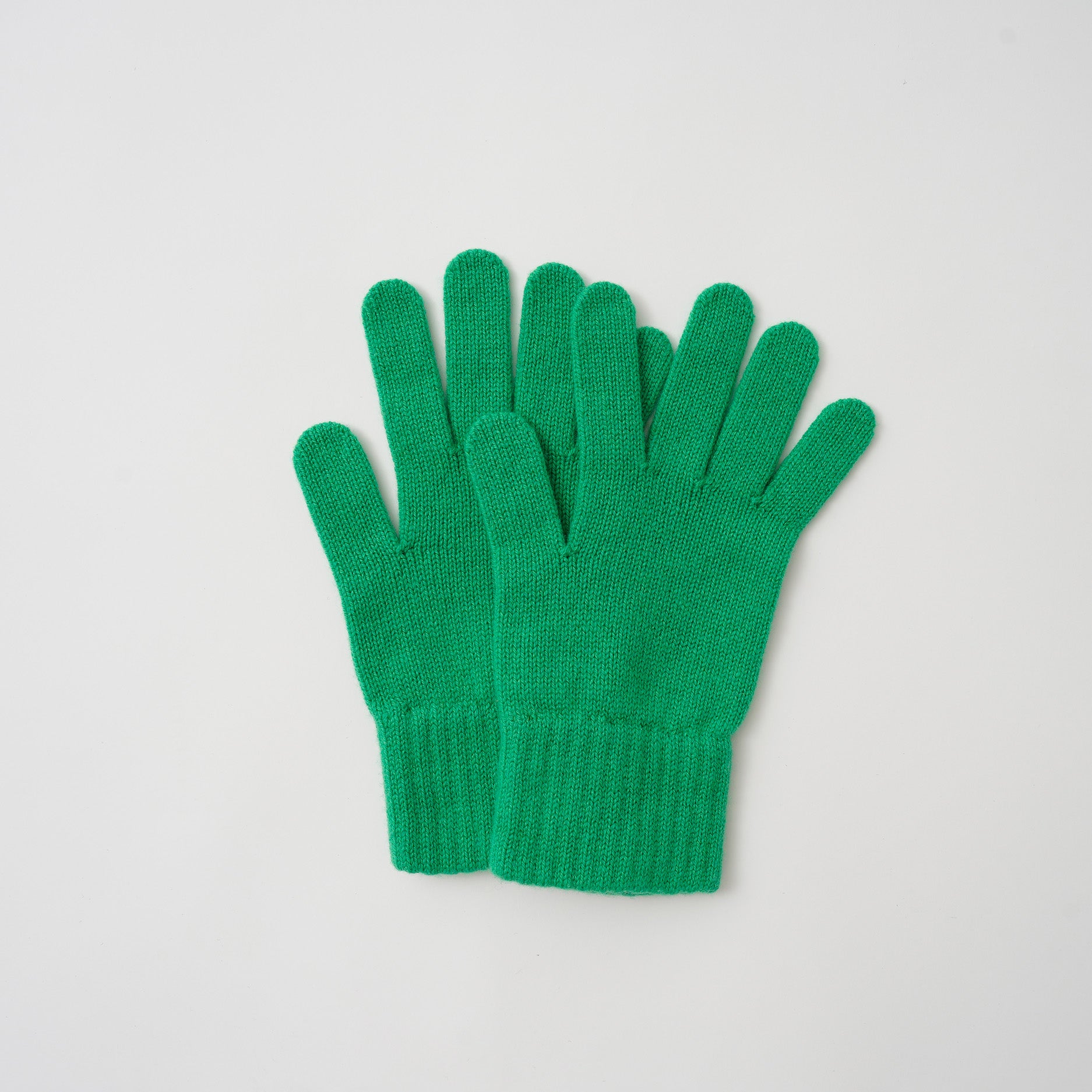 カシミヤ プレーンニットグローブ_K02 (ライム)