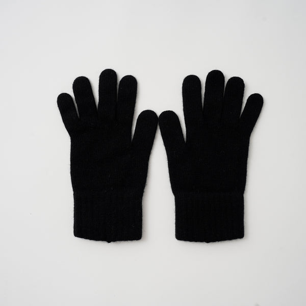 カシミヤ プレーンニットグローブ_K02 (ネイビー)