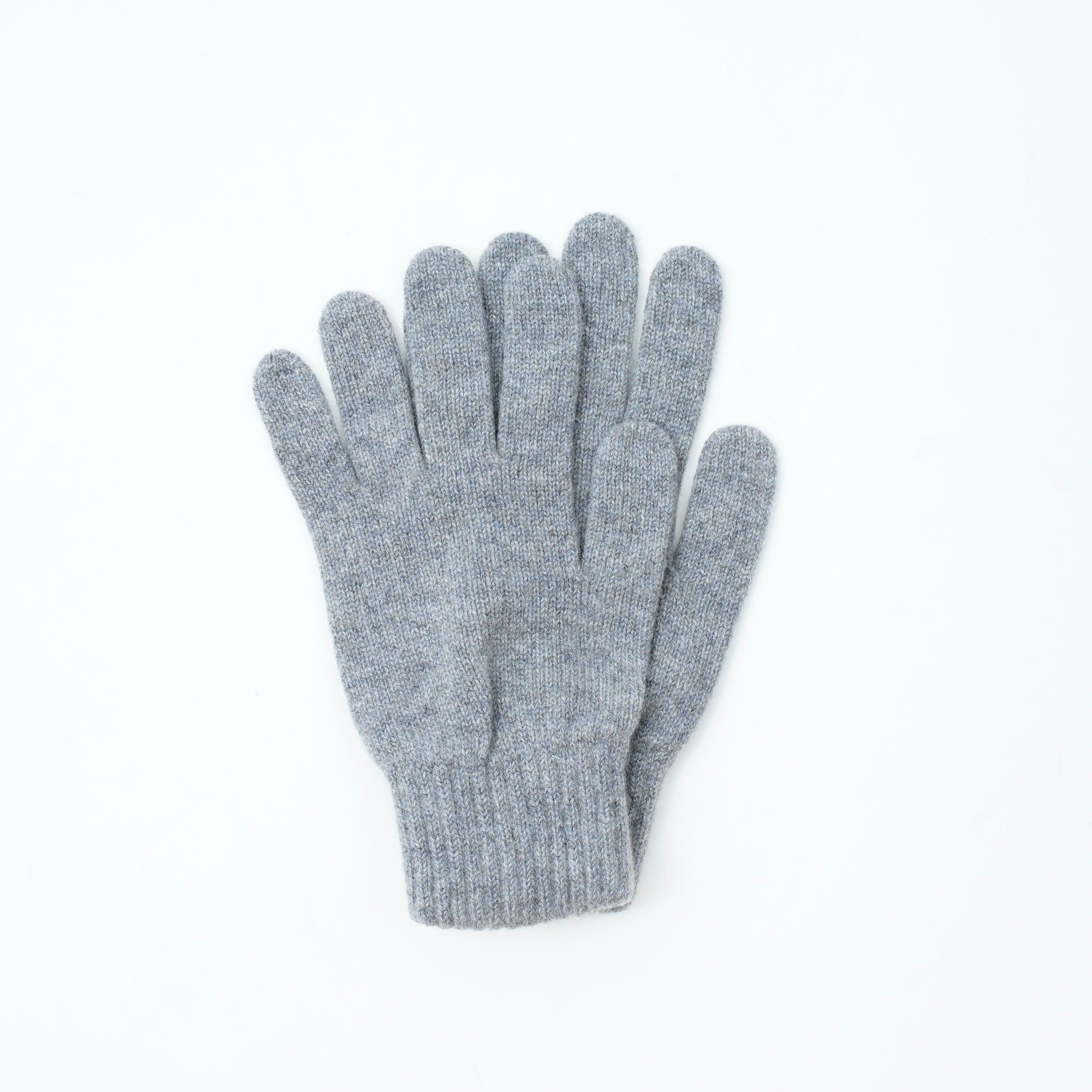 メンズ カシミヤプレーンニットグローブ_K03 (ライトグレー)