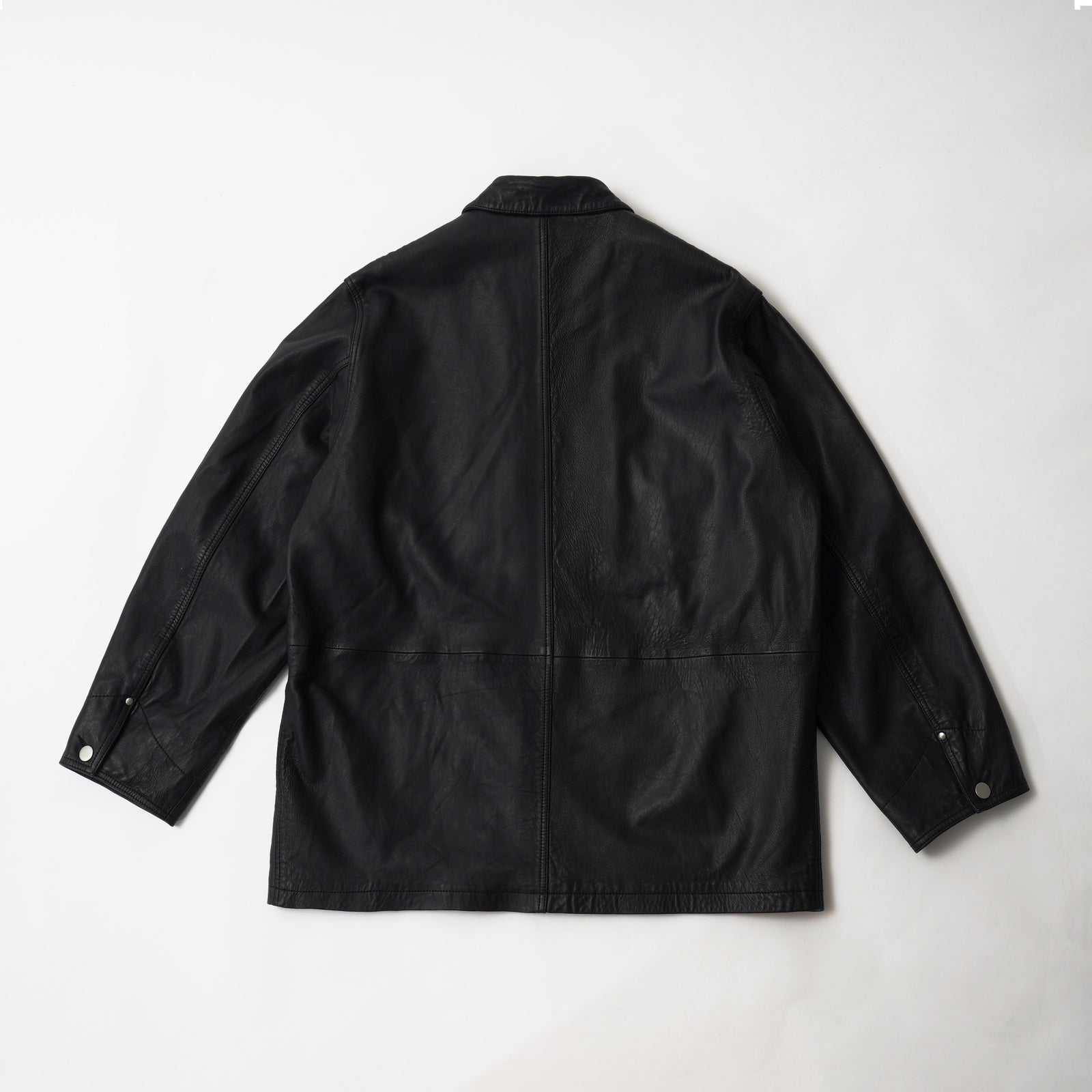 Eddie Bauer ラムレザーカバーオール メンズXL ブラック メンズ ウォッシュレザー カバーオール（ラム）_coverall