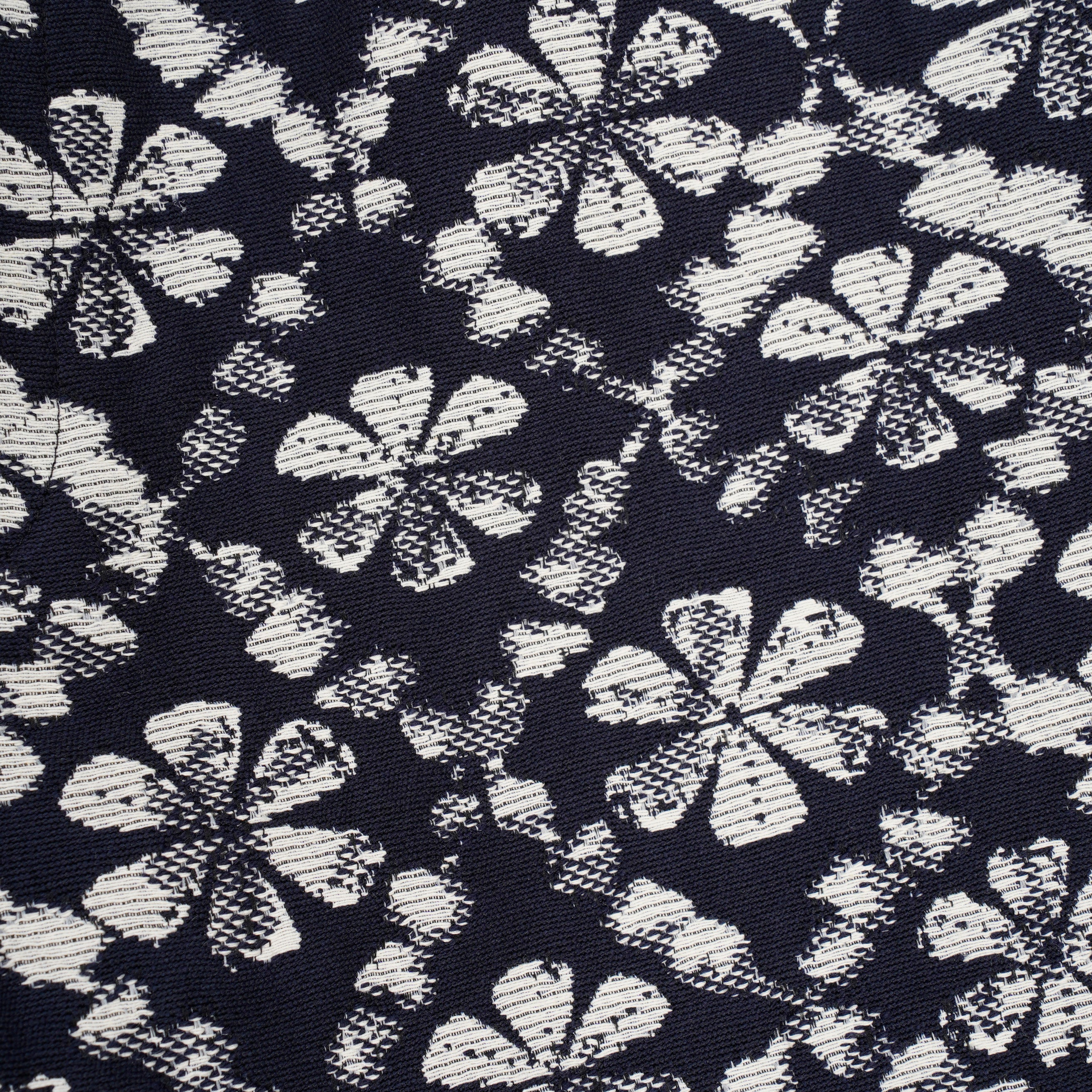 カートショーツ FLOWER STAMP JCQUARD (NAVY/ECRU)