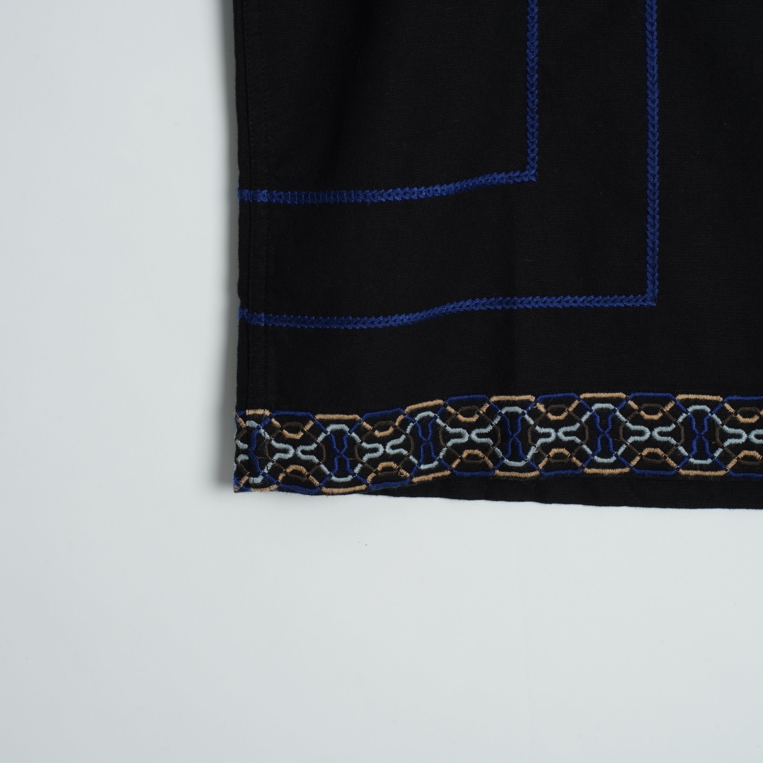 ディドコットシャツ BORDER PLACEMENT (BLACK/BLUE)