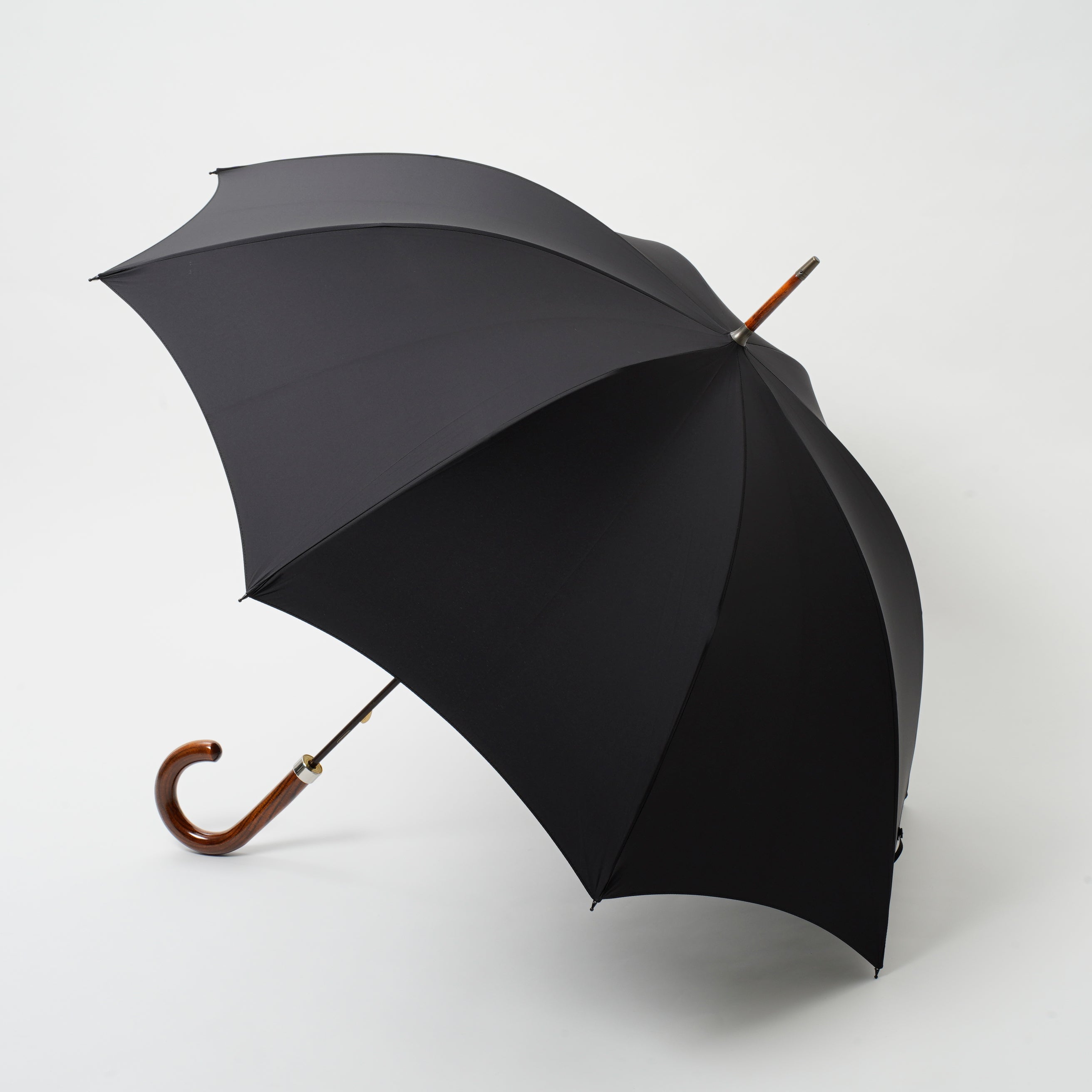 GT1 Hardwood | 長傘 | アーチ型ハンドル | ハードウッド(漆塗 - 拭き漆) | 晴雨兼用傘 - グリニッジ オンラインストア