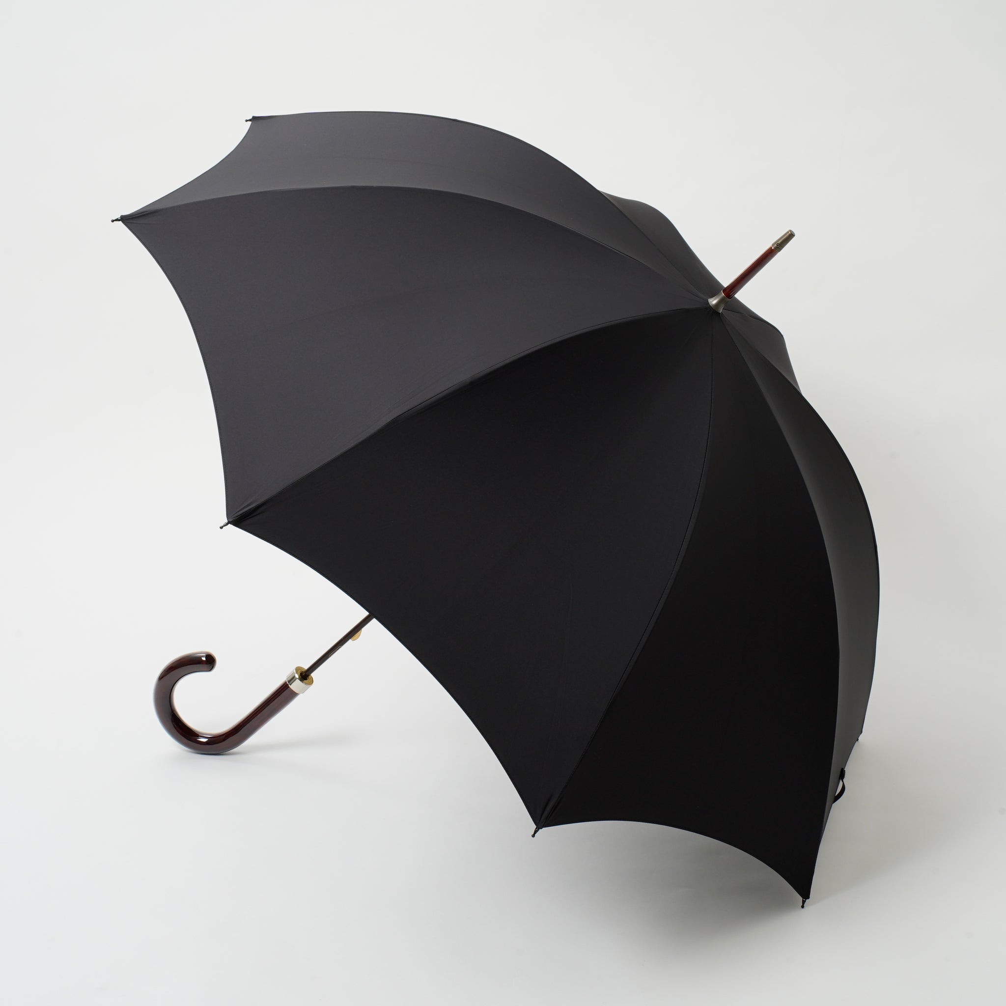 GT1 Hardwood | 長傘 | アーチ型ハンドル | ハードウッド(漆塗 - 赤呂色) | 晴雨兼用傘 - グリニッジ オンラインストア