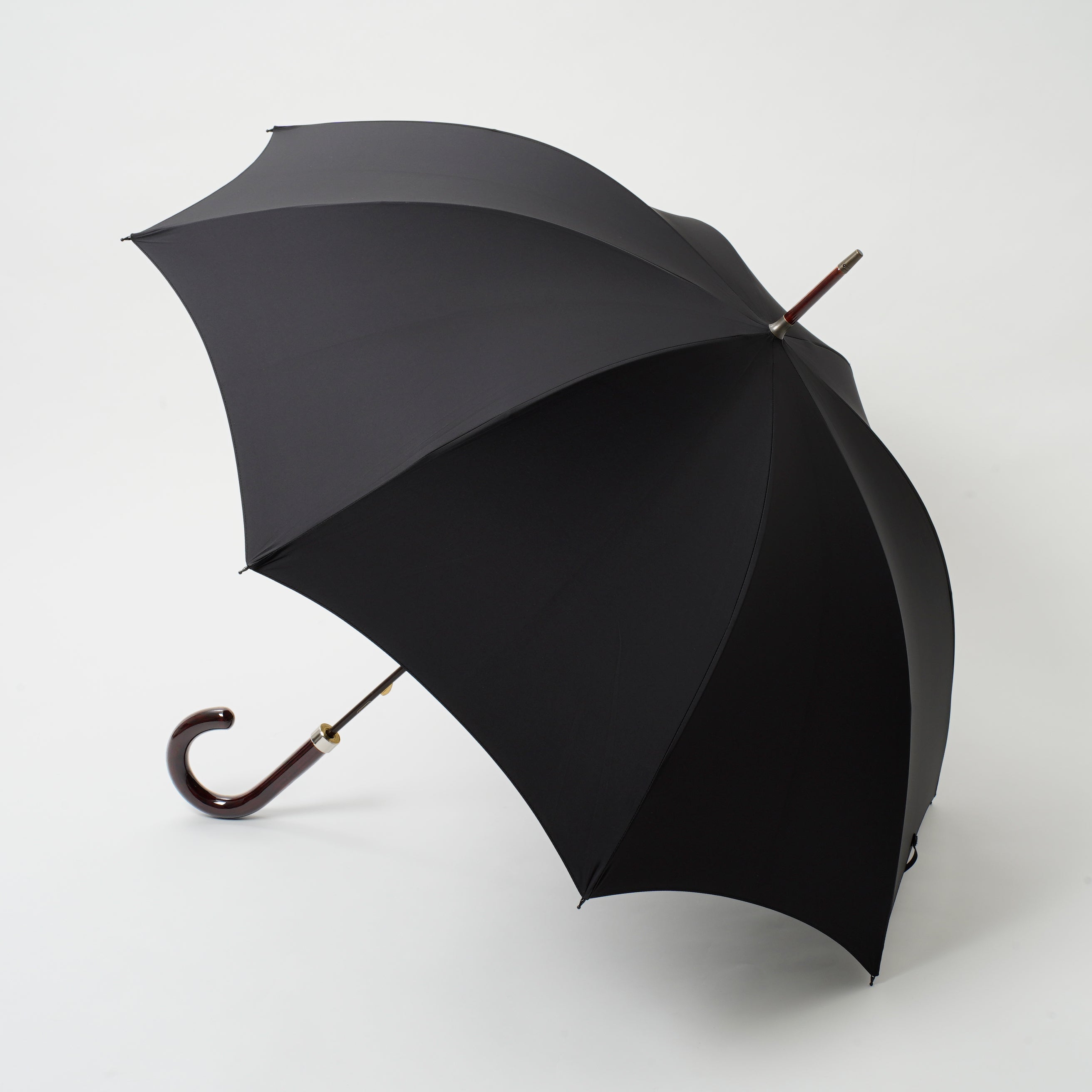 GT1 Hardwood | 長傘 | アーチ型ハンドル | ハードウッド(漆塗 - 赤呂色) | 晴雨兼用傘 - グリニッジ オンラインストア